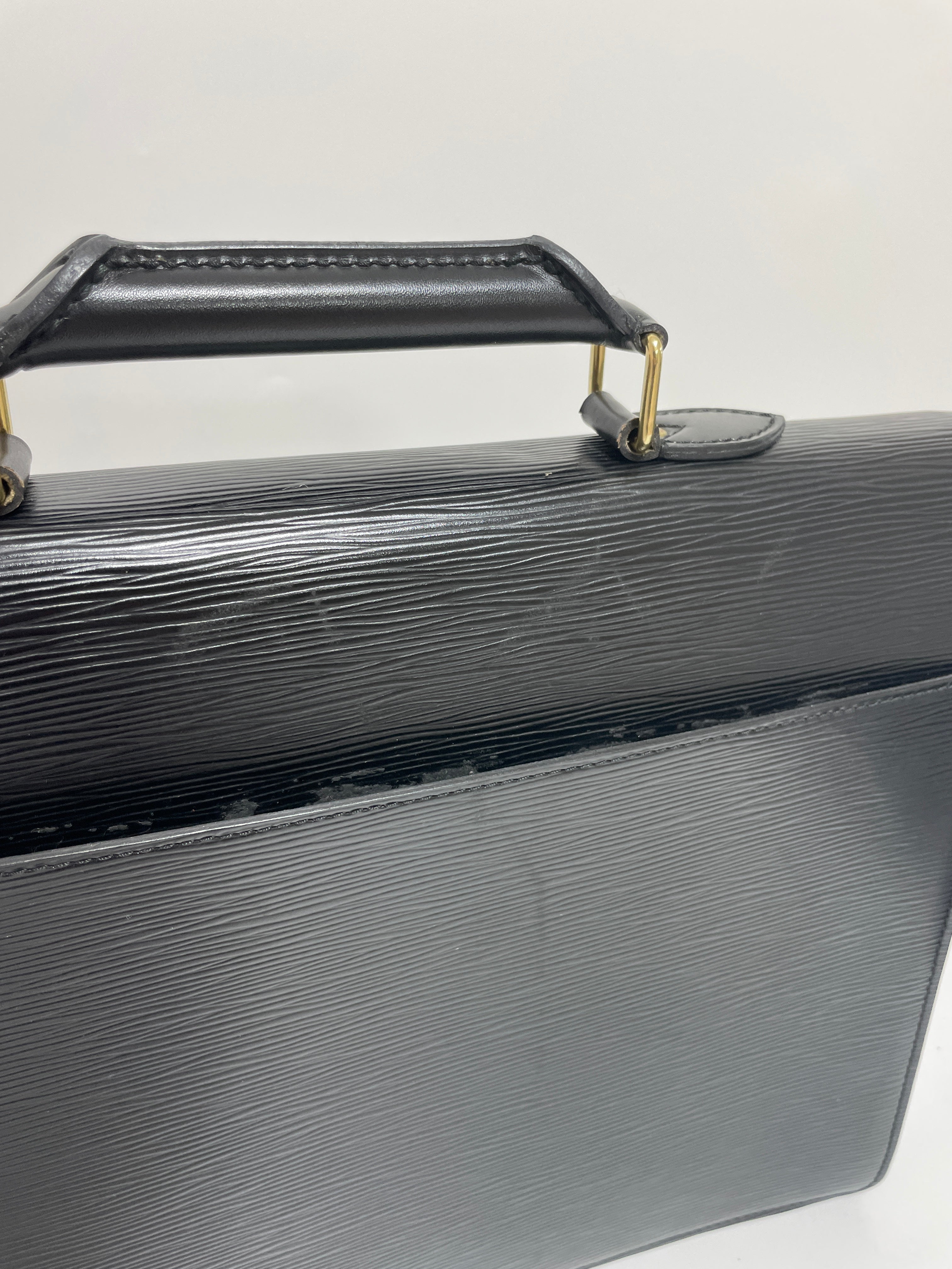 Louis Vuitton Briefcase Serviette Ambassadeur Epi Black Used