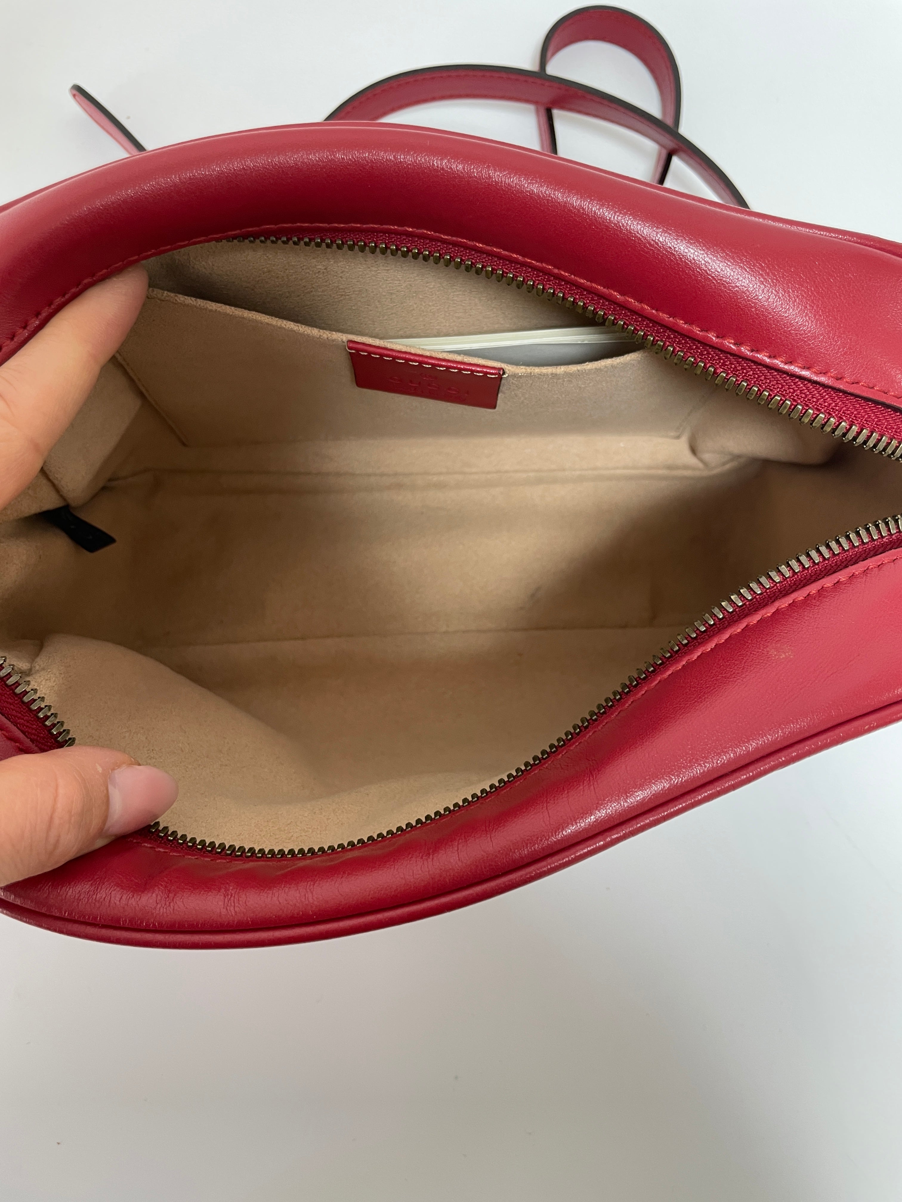 Gucci Marmont Shoulder Bag Red Used