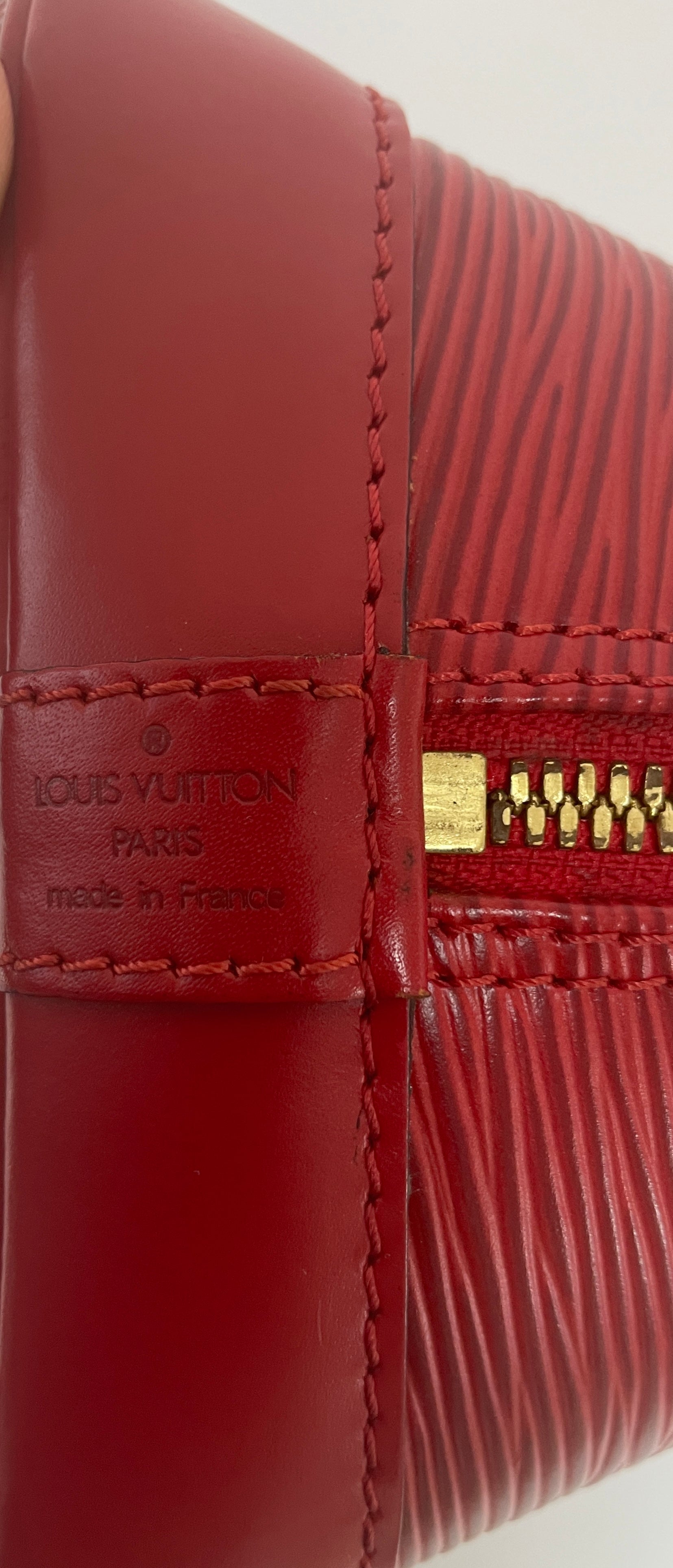 Louis Vuitton Alma PM Epi Handbag Red Used