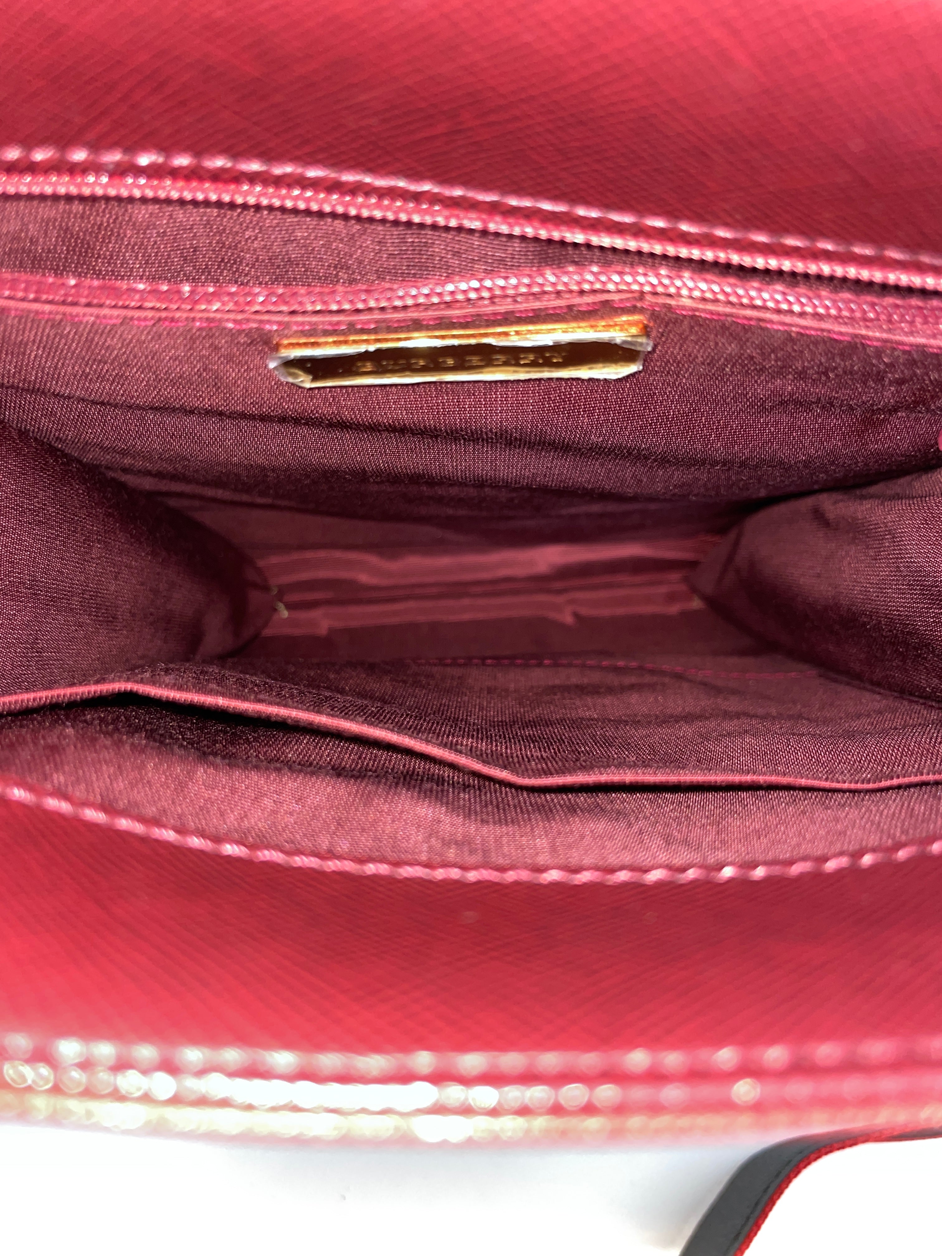 Burberry Shoulder Bag Wine color and beige Used