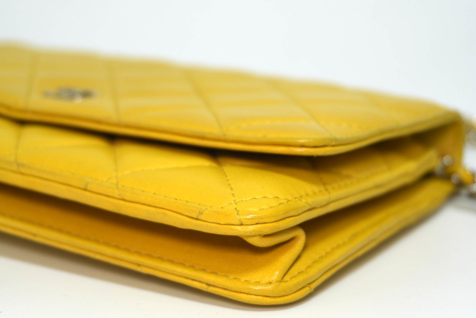Chanel Wallet On Chain Yellow Used