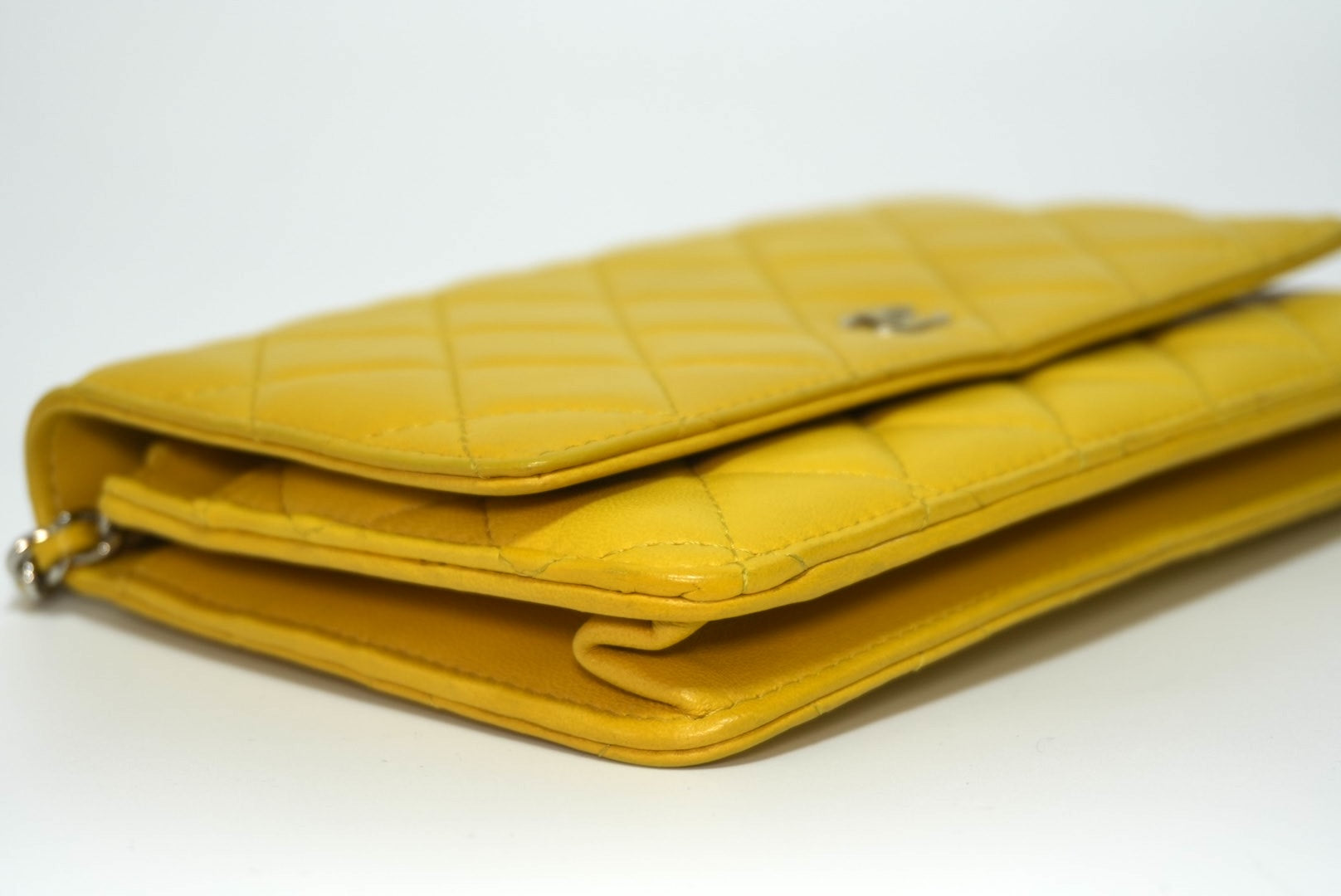 Chanel Wallet On Chain Yellow Used