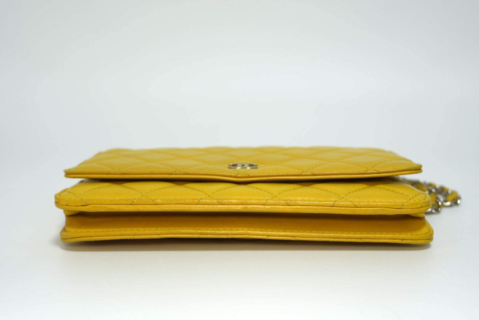 Chanel Wallet On Chain Yellow Used