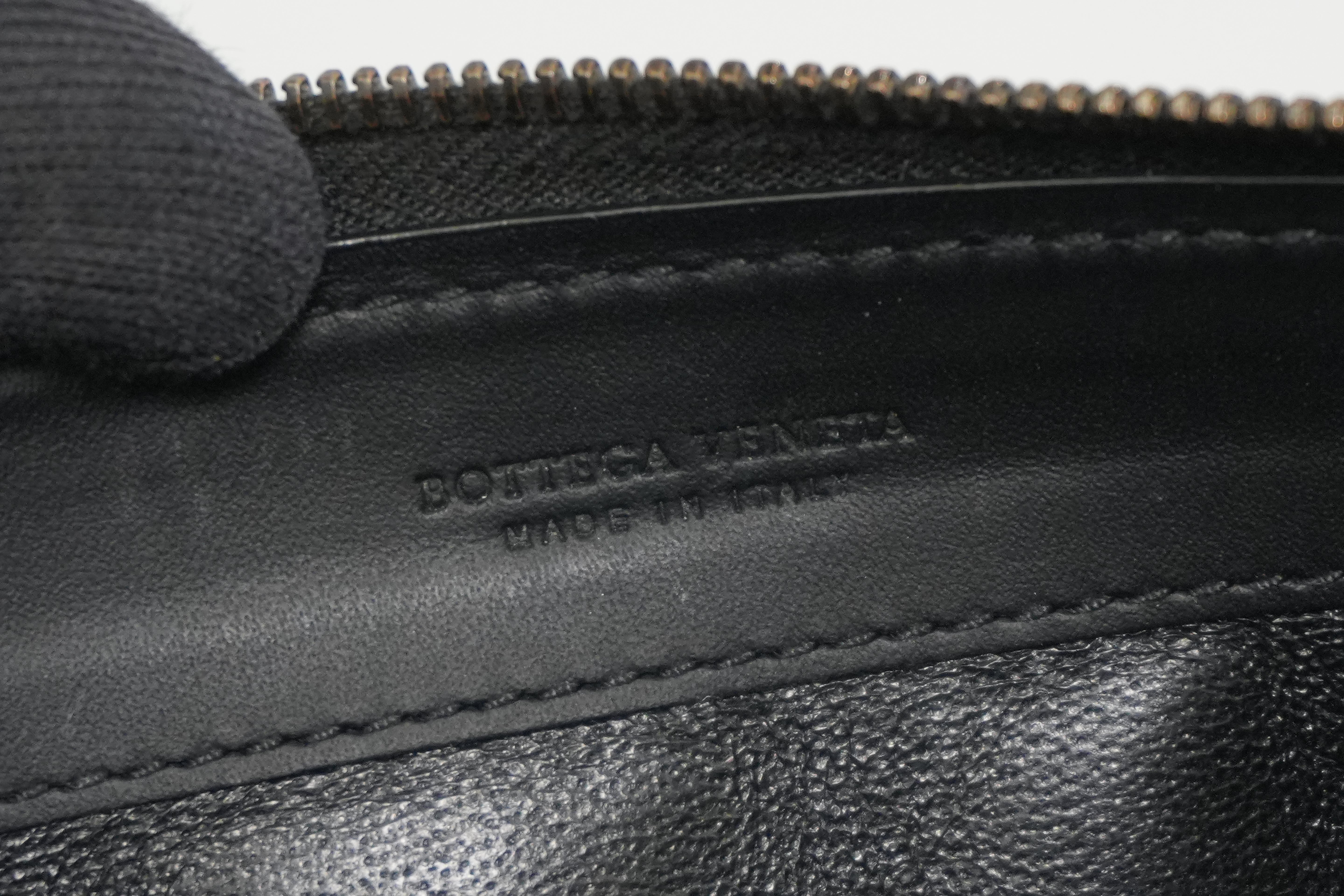 Pre-owned Bottega Zippy Long Wallet Black
