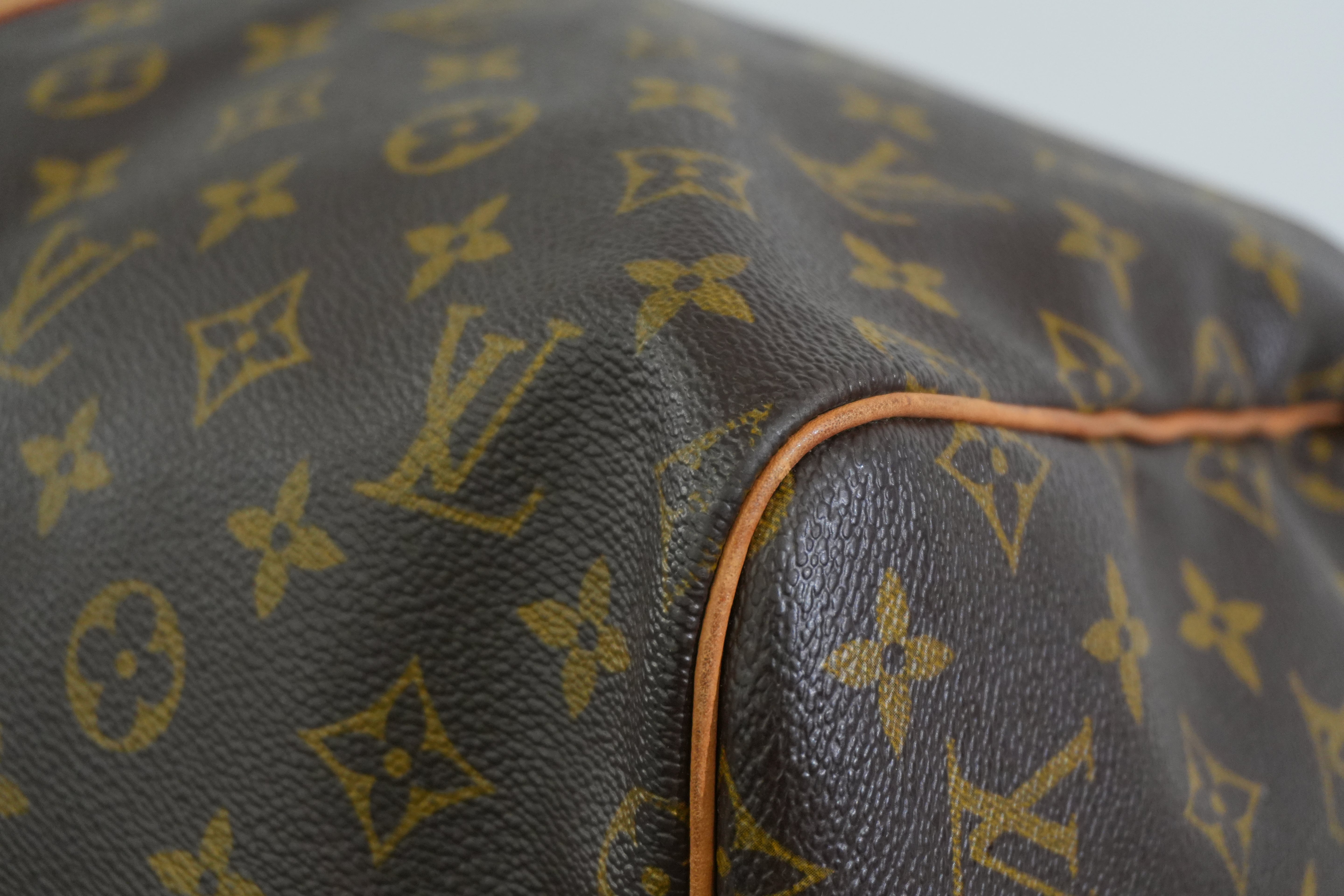 Pre-owned Louis Vuitton Monogram Keepall Bandouliere 55 Duffle Travel Bag