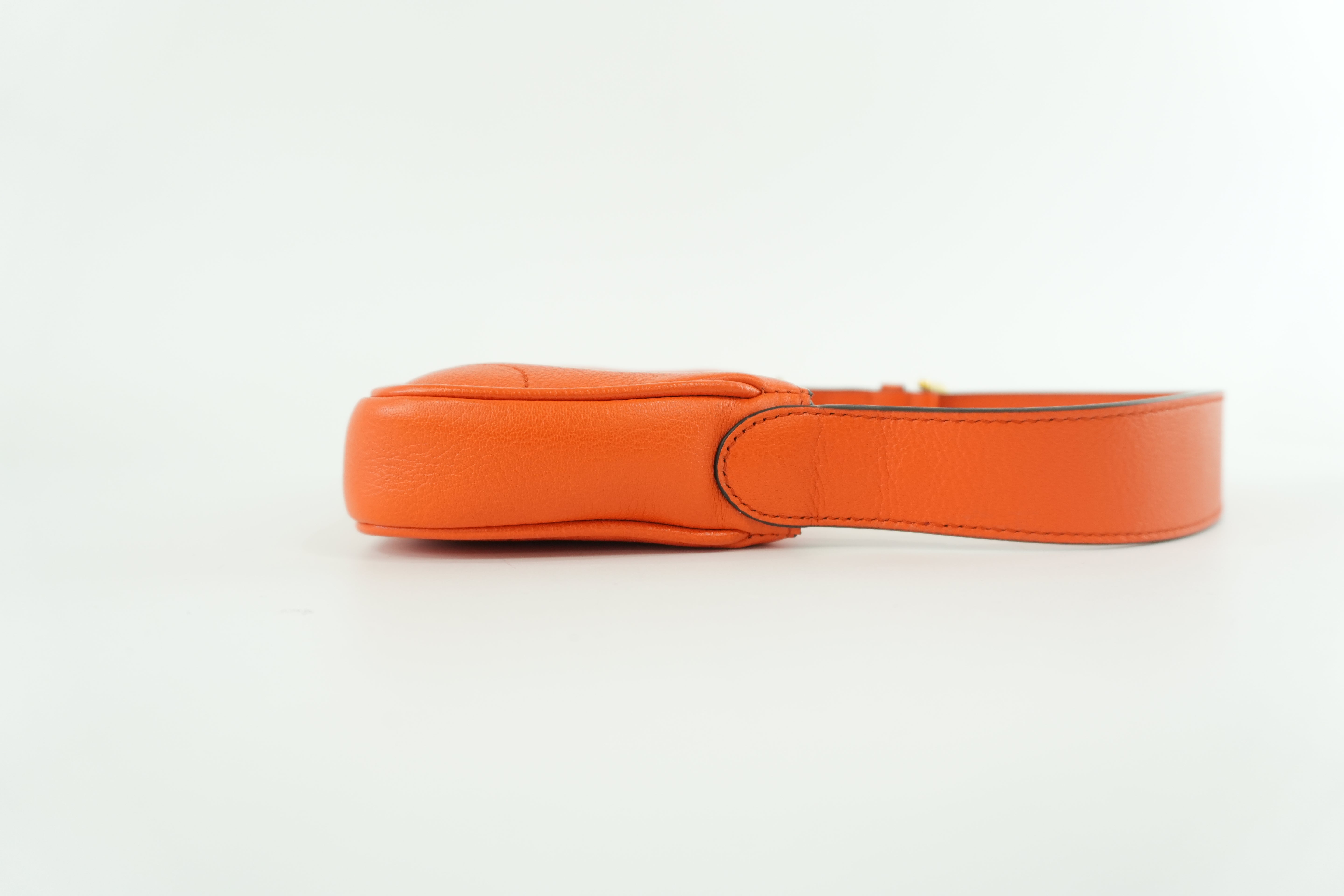 Gucci Aphrodite Leather Orange Handbag Used