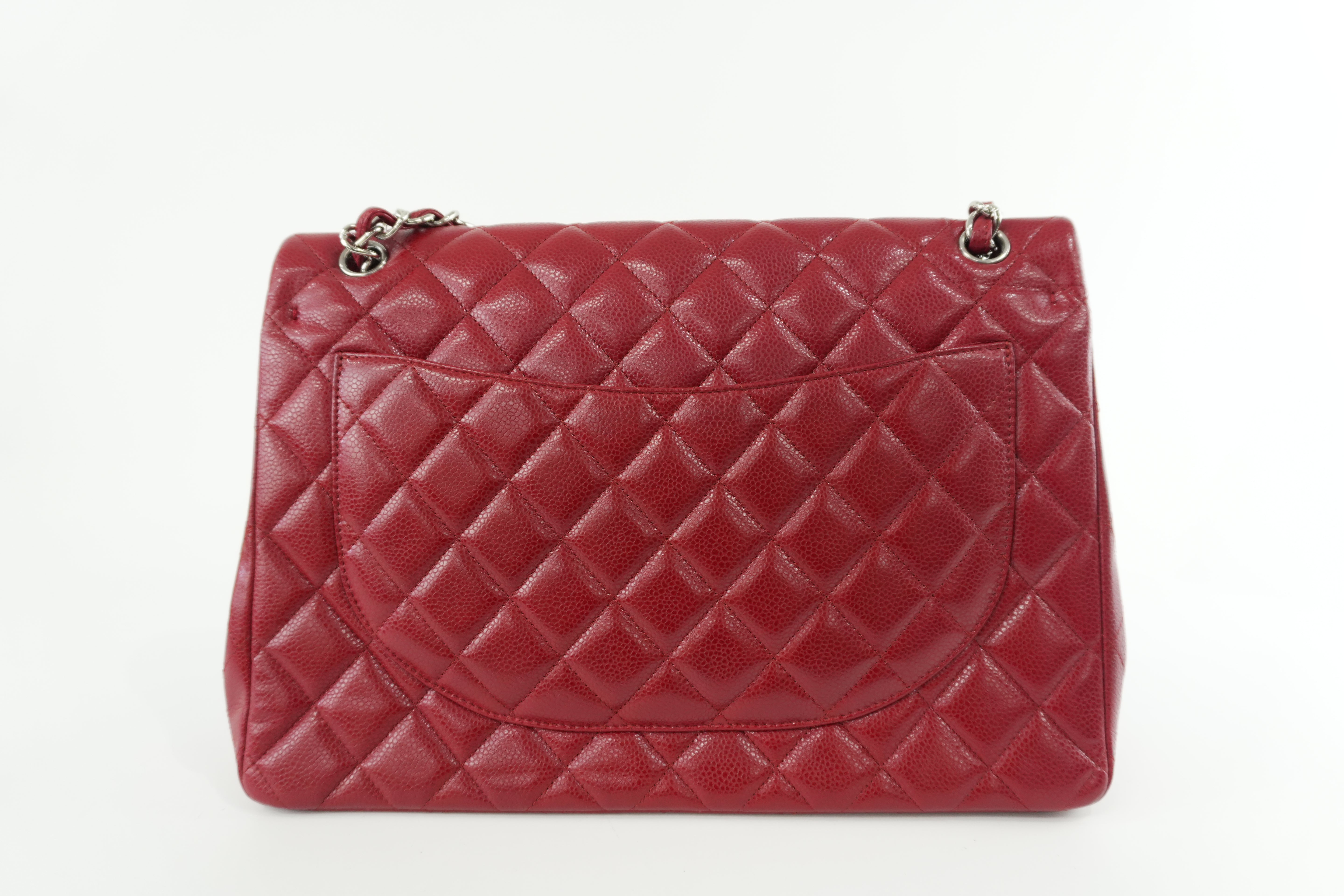 Chanel Matelasse Chain Red Shoulder Bag Used