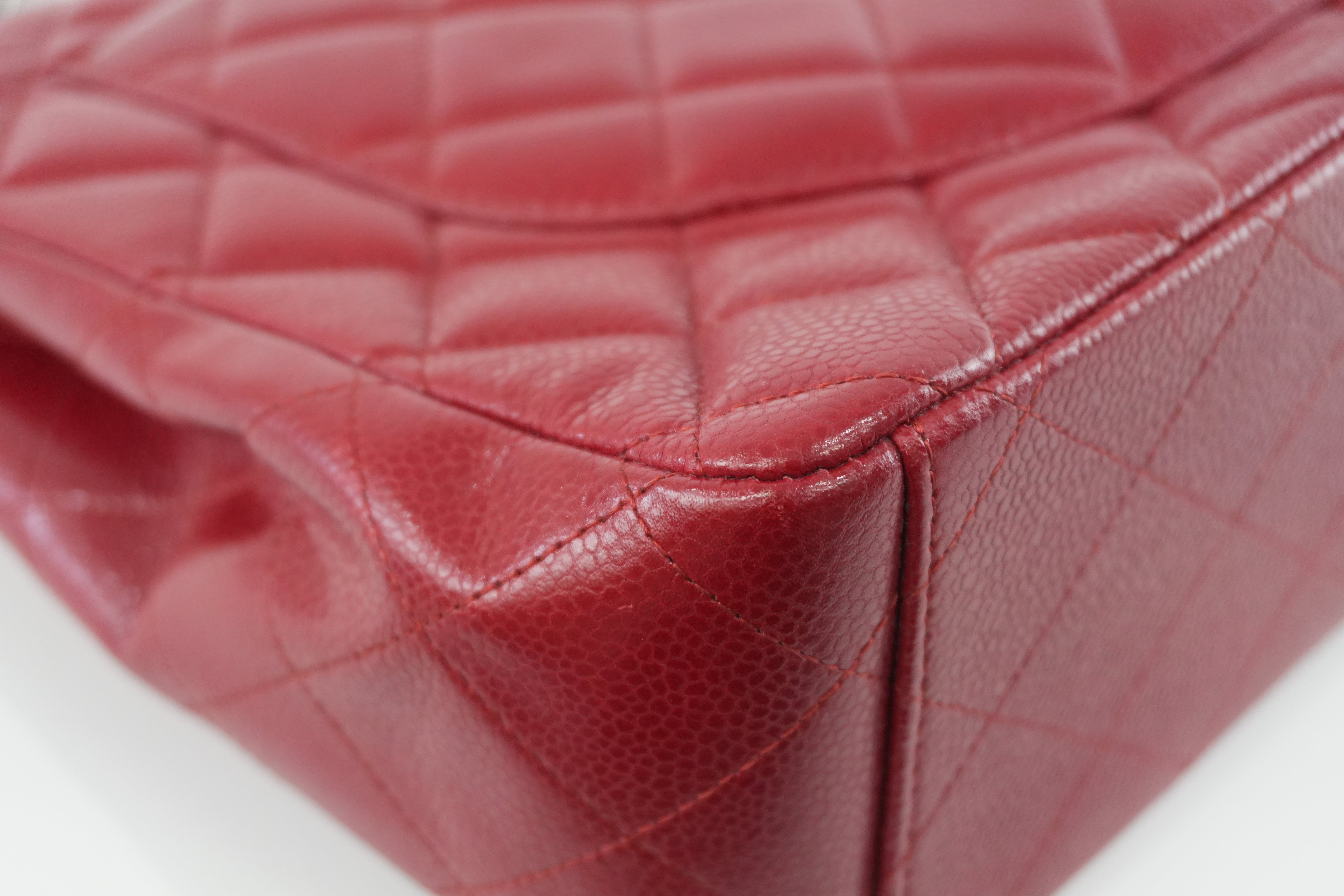 Chanel Matelasse Chain Red Shoulder Bag Used