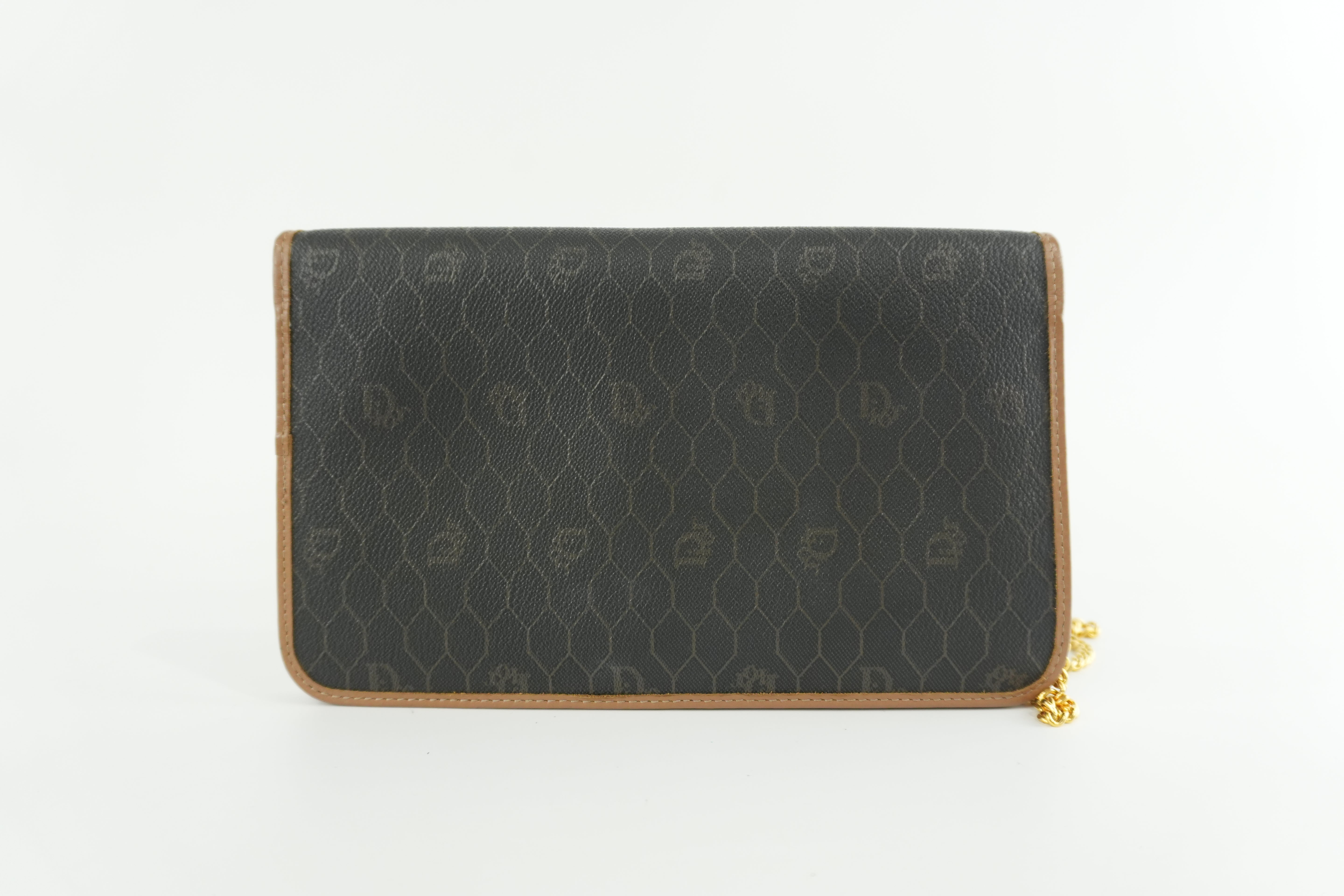 Christian Dior Clutch Bag Brown Used