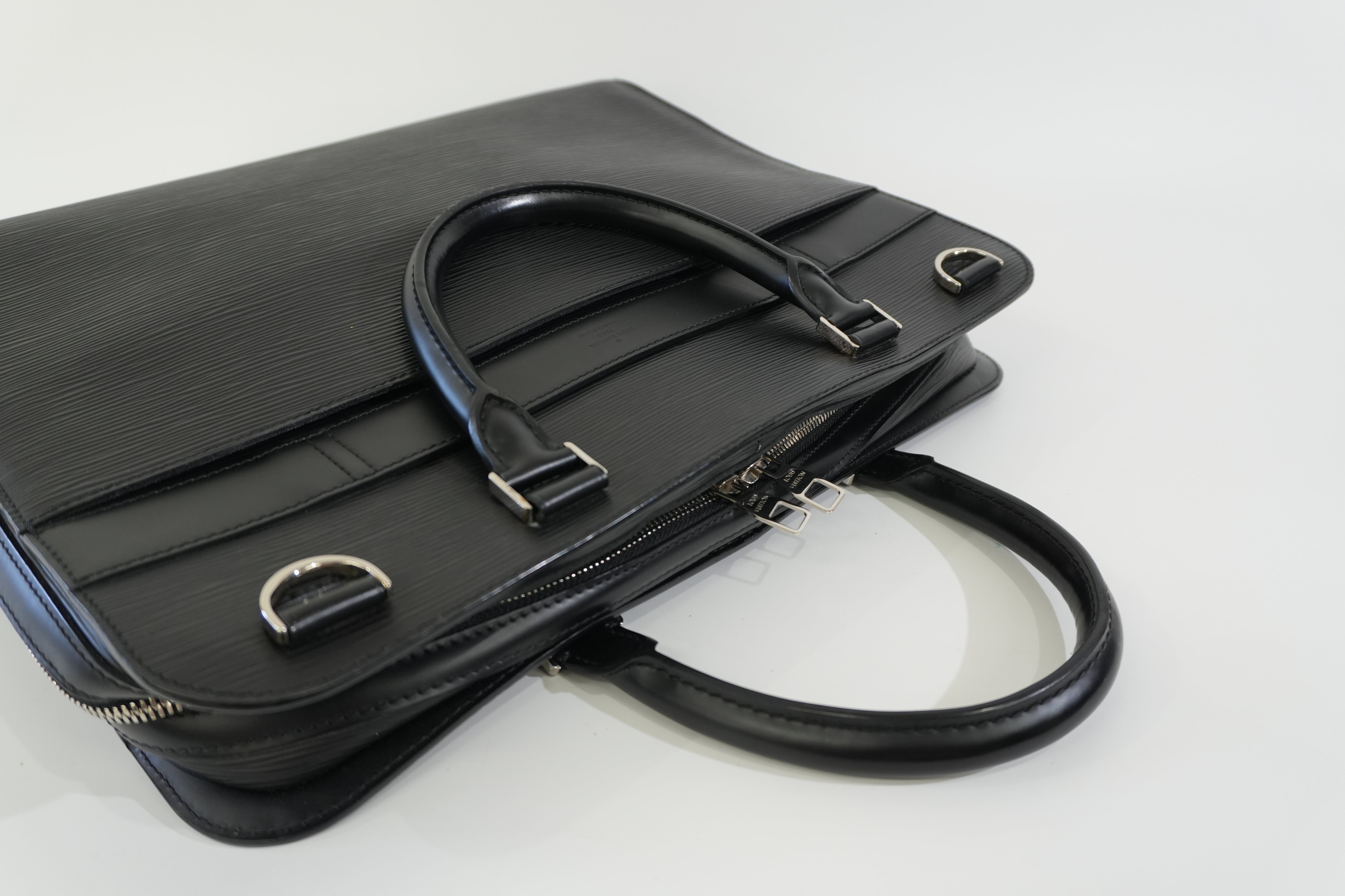 Pre-owned Louis Vuitton Epi Briefcase Handbag Black