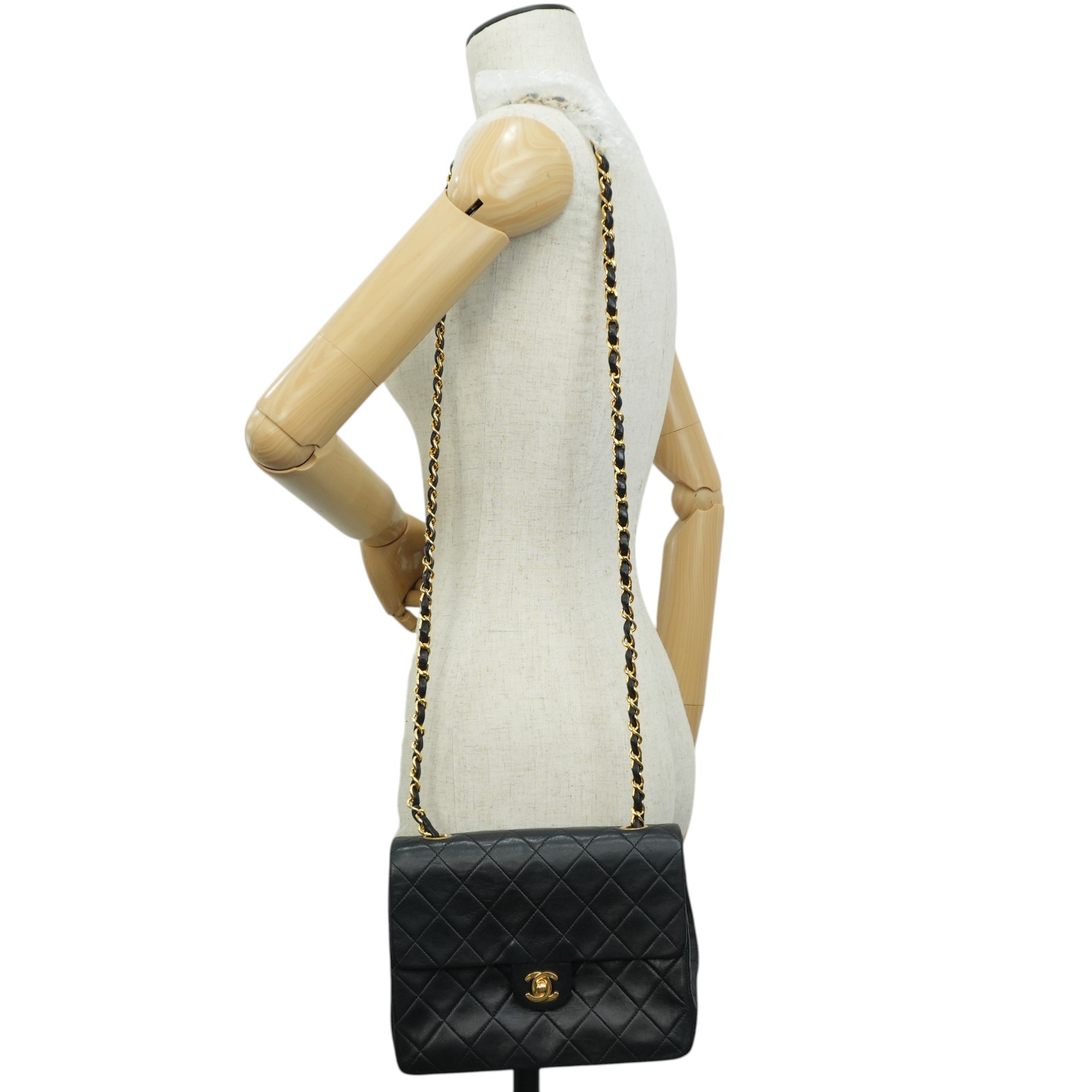 Chanel Flap Shoulder Bag Black Used