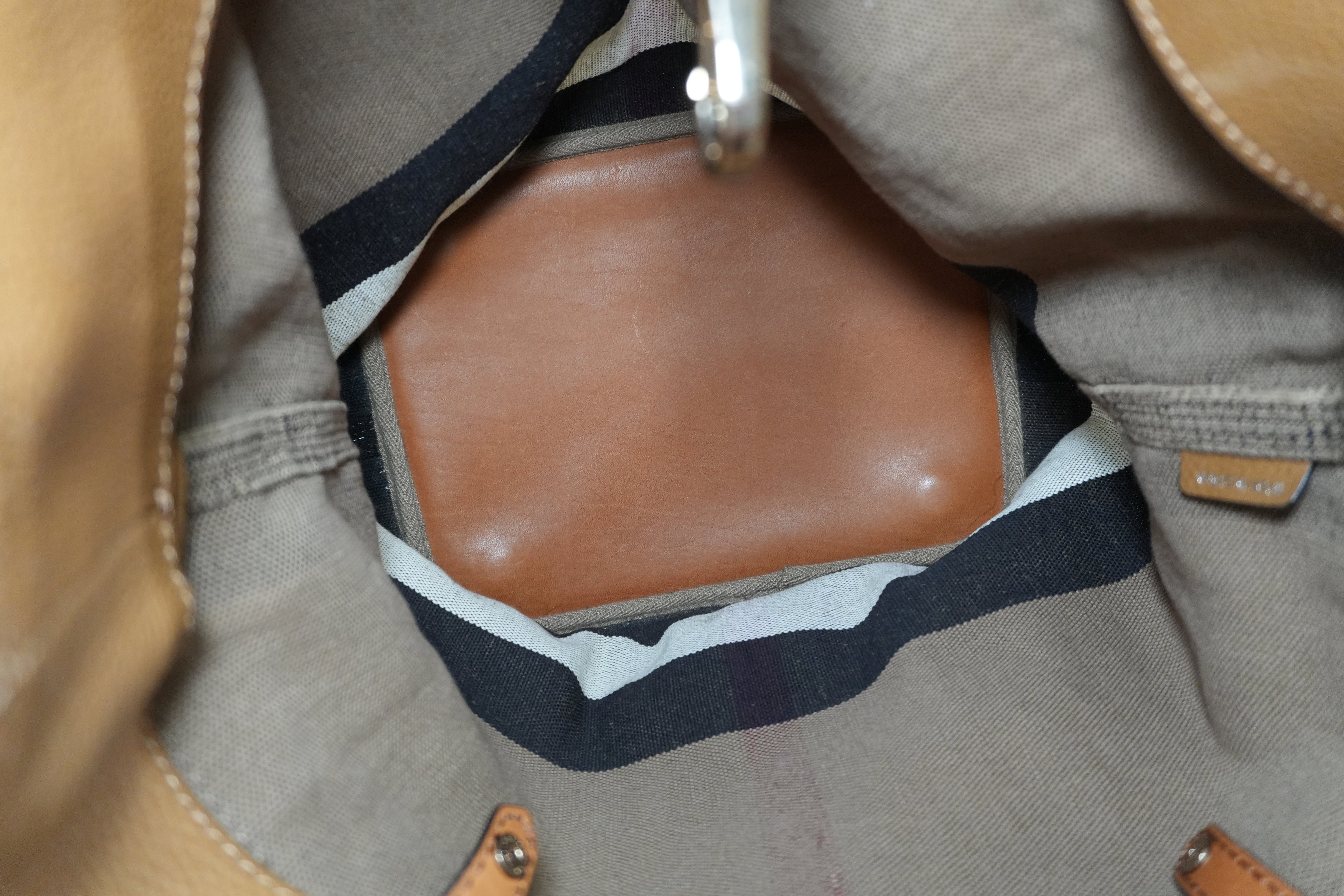 Pre-owned Burberry Two Way Ashby Bucket Shoulder Bag Brown