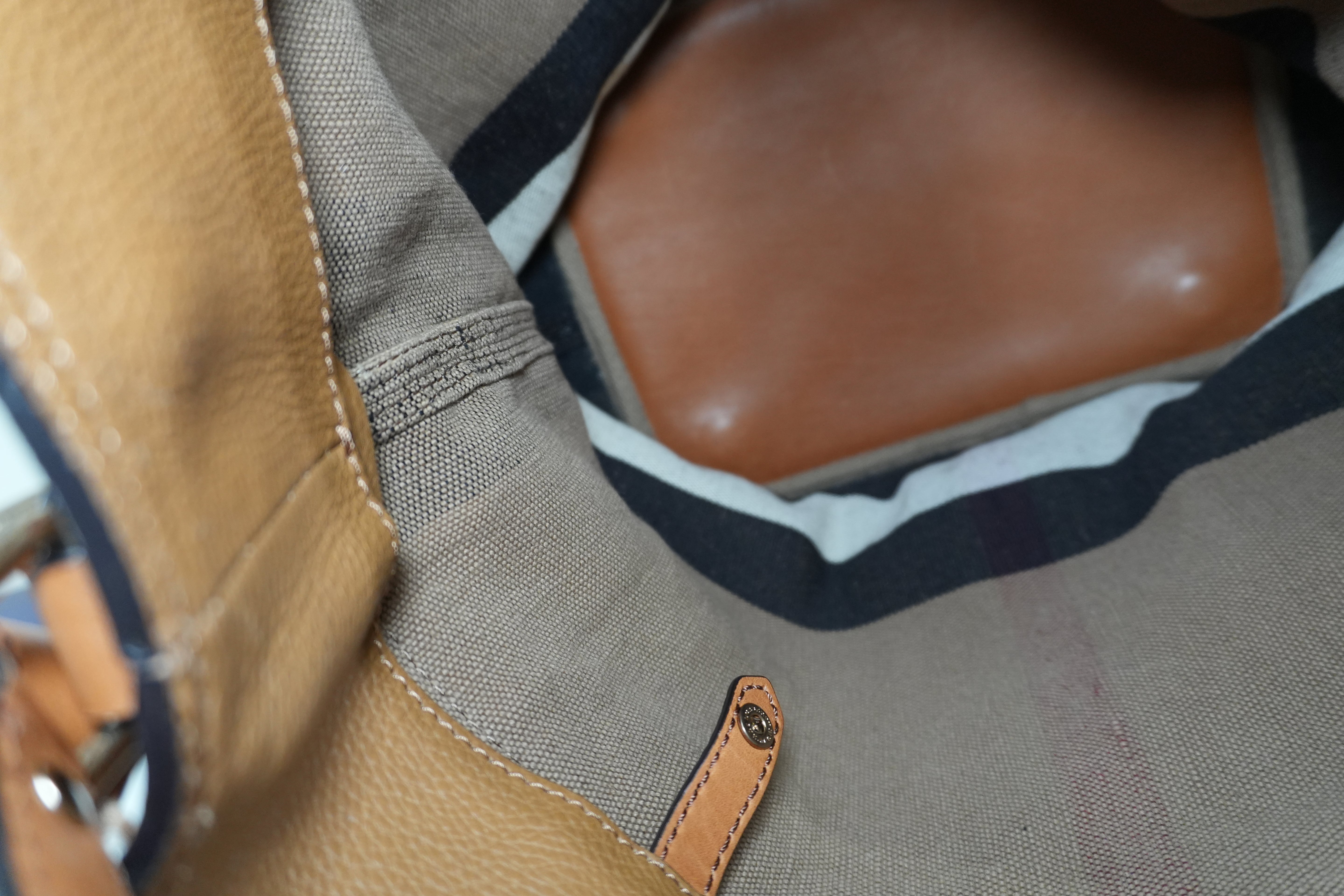 Pre-owned Burberry Two Way Ashby Bucket Shoulder Bag Brown