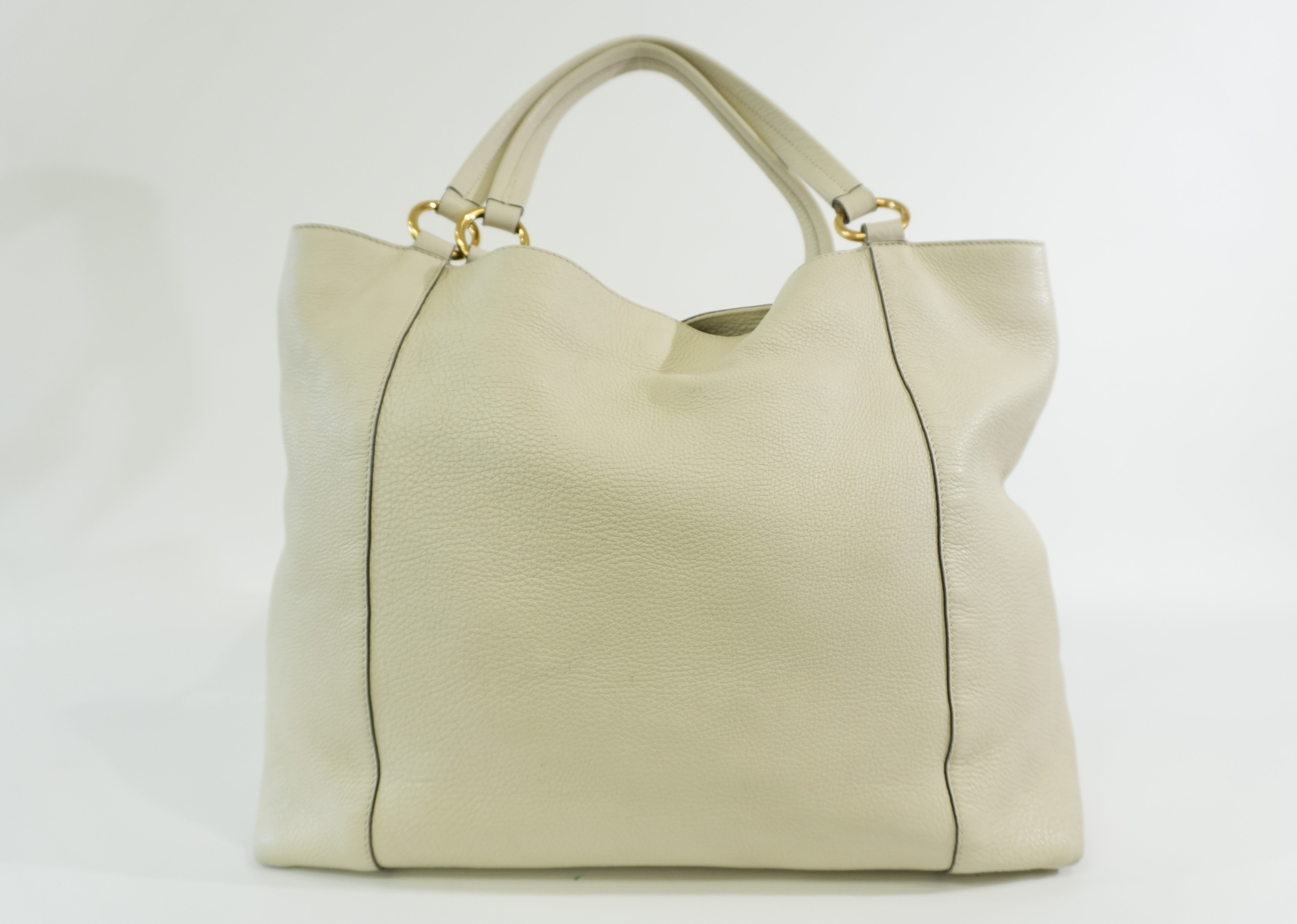 Pre-owned Gucci Interlocking G Tote Bag Ivory