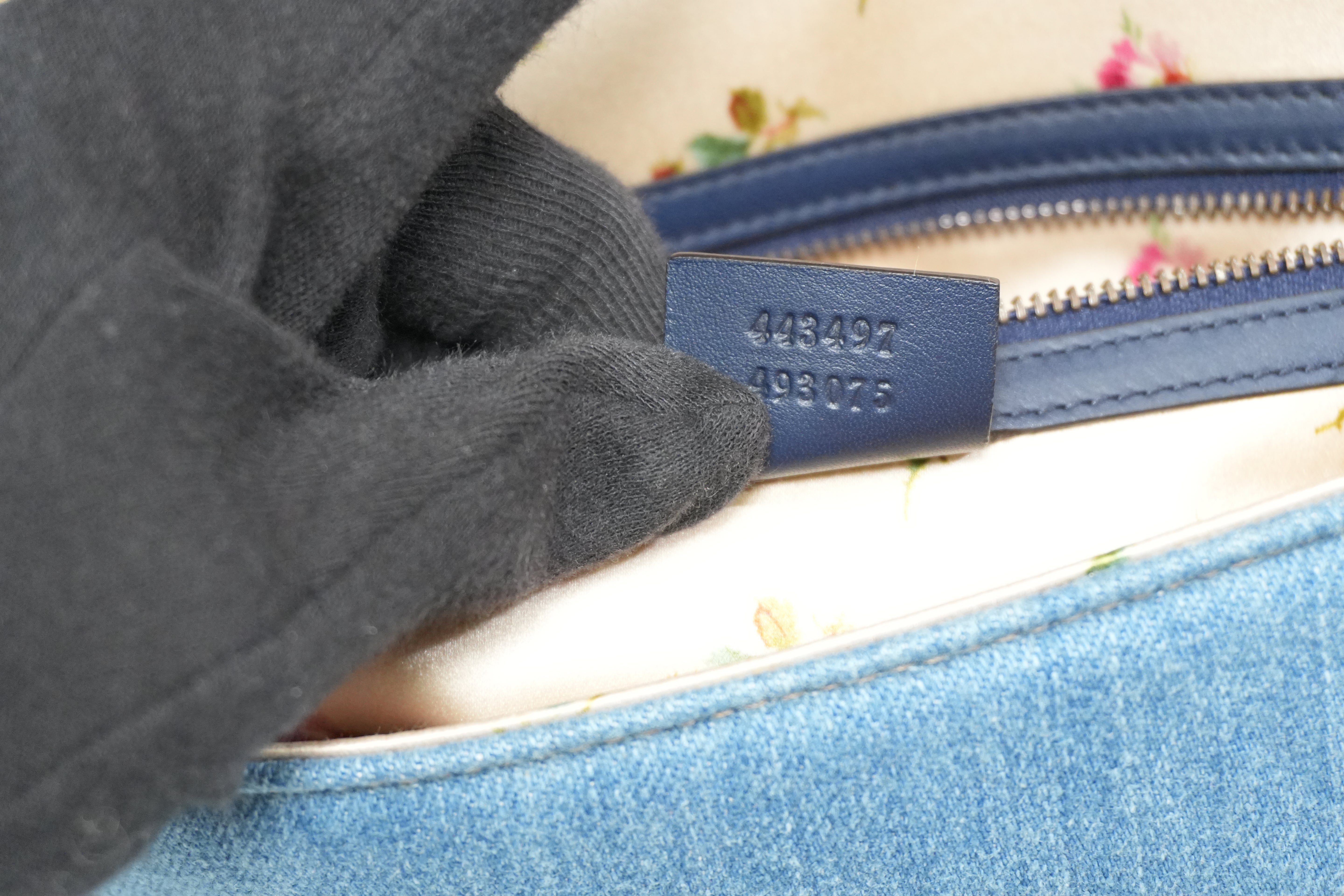 Pre-owned Gucci Marmont Shoulder Bag Denim