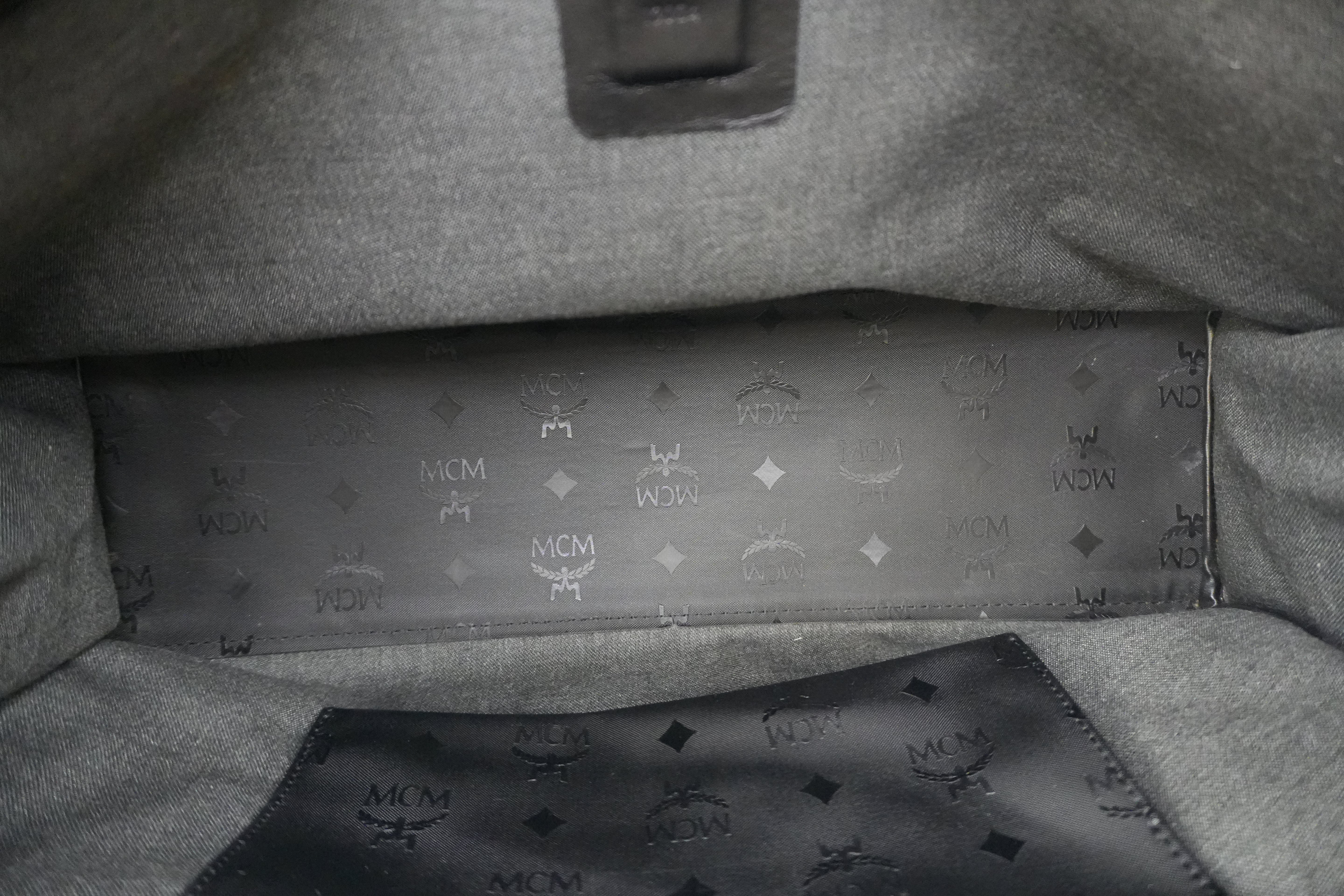 MCM Tote Bag Black Used