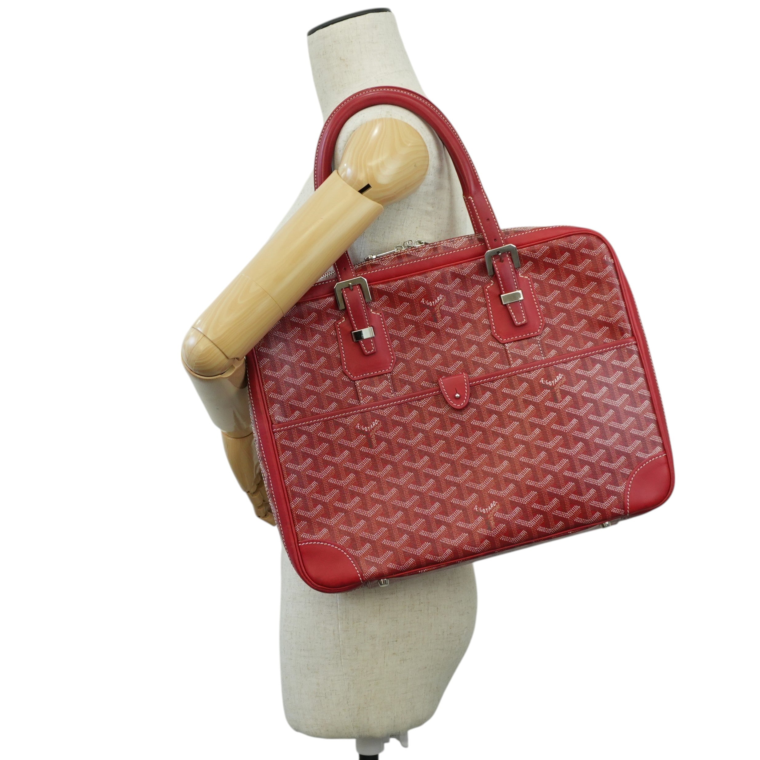 Goyard Briefcase Red Used
