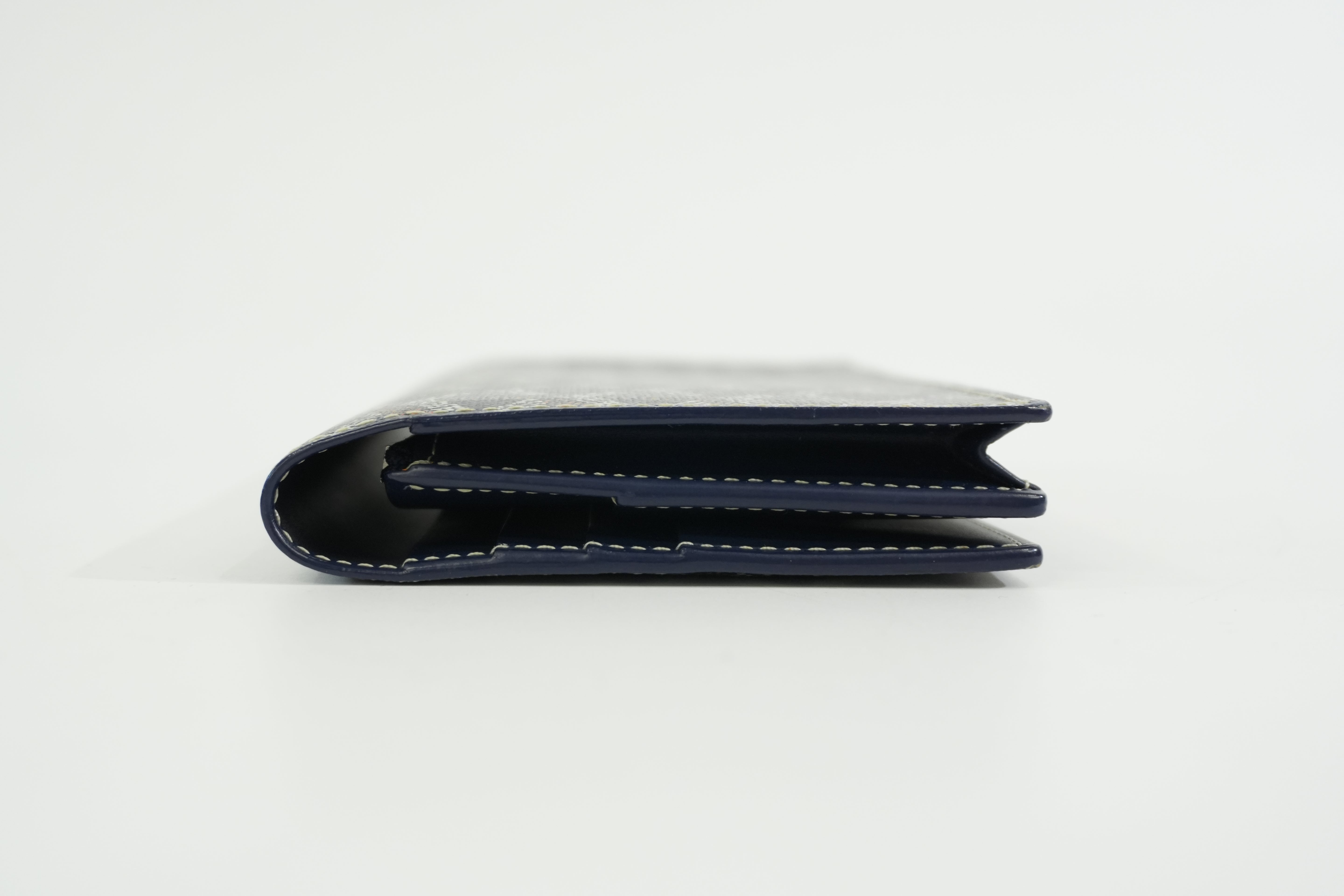 Pre-owned Goyard Long Wallet Navy Blue