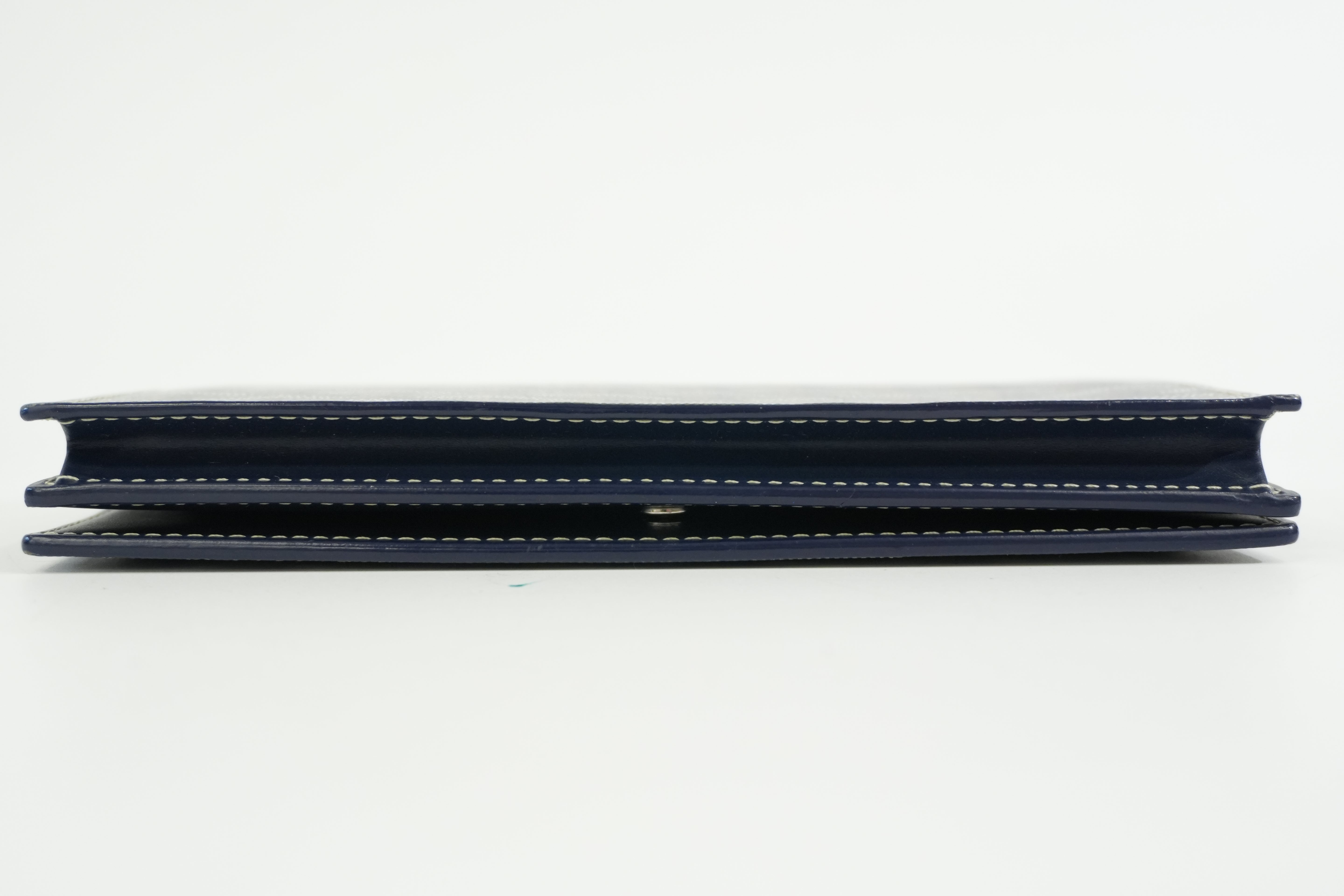 Pre-owned Goyard Long Wallet Navy Blue
