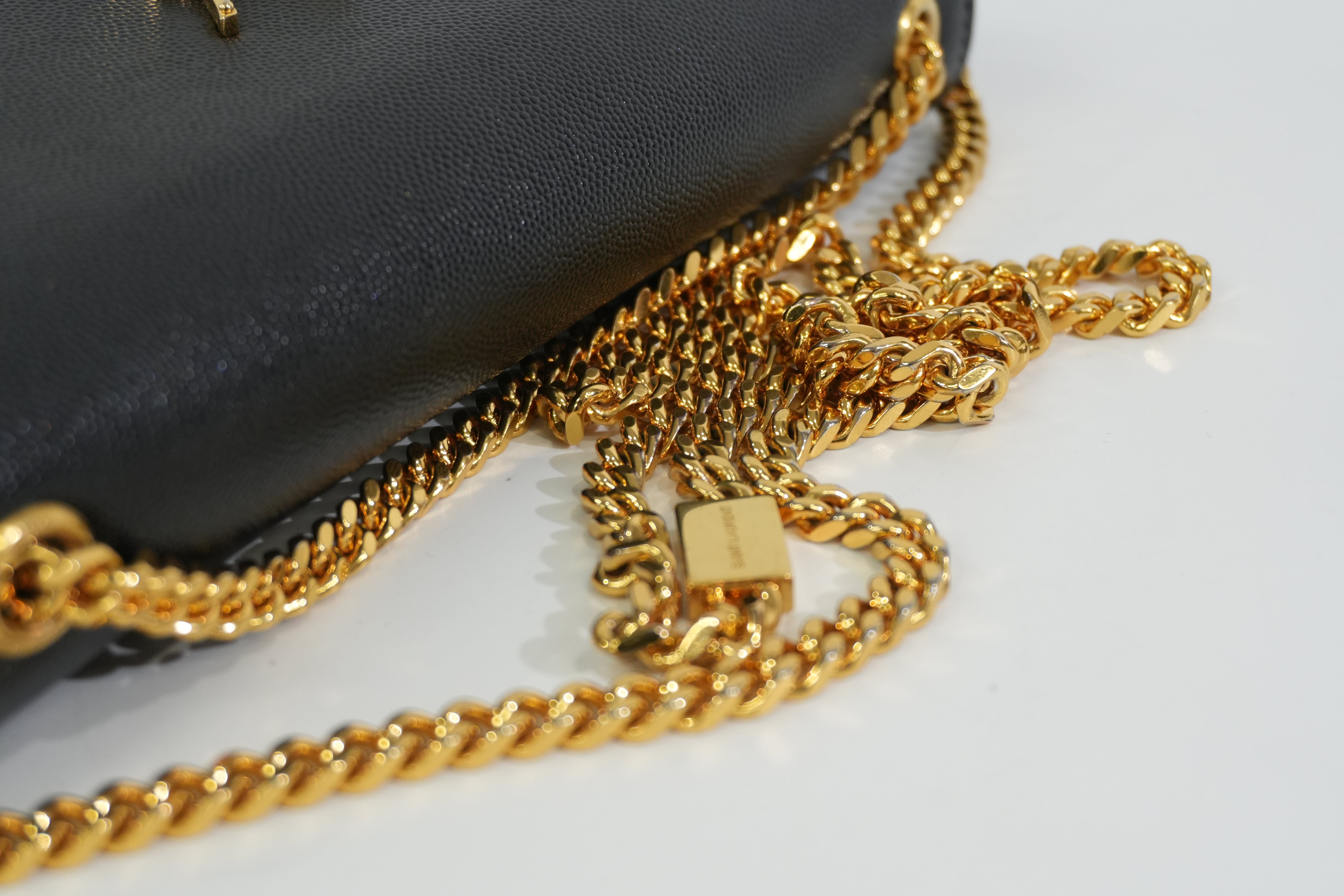 Pre-owned Saint Laurent Kate Chain Shoulder Bag Black