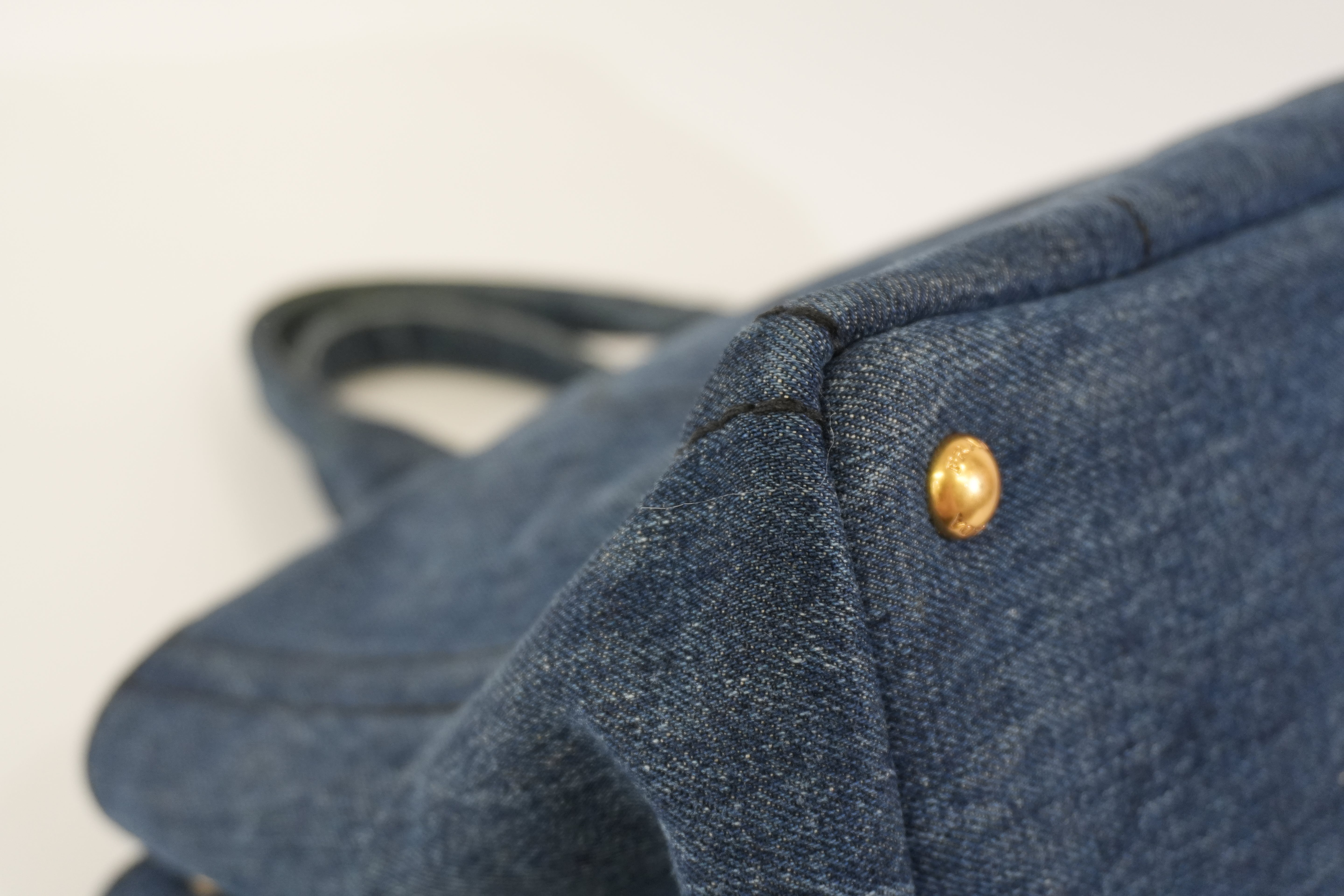 Pre-owned Prada Canapa Handbag Denim