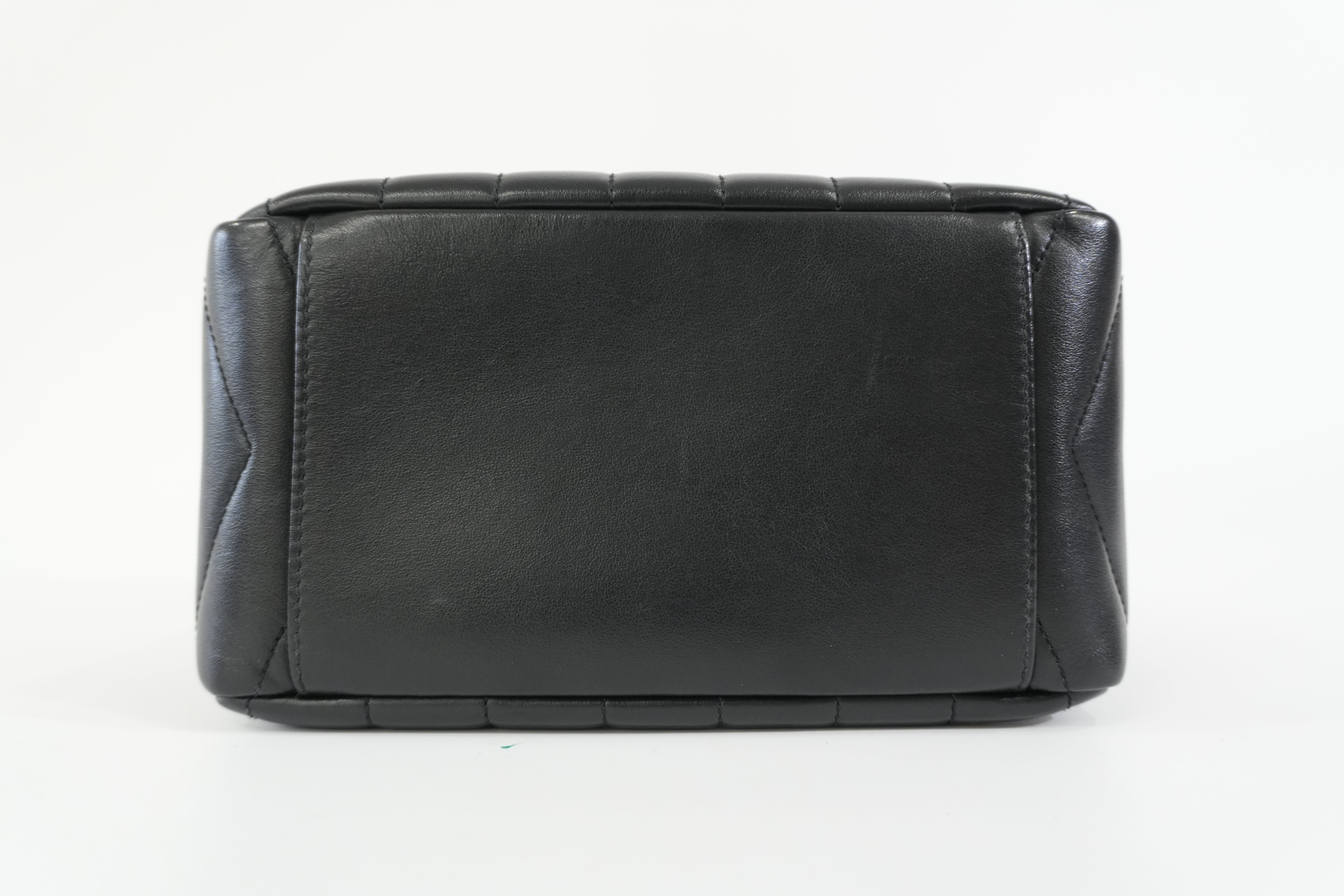 Pre-owned Saint Laurent Loulou Bowling Chain Shoulder Bag Black