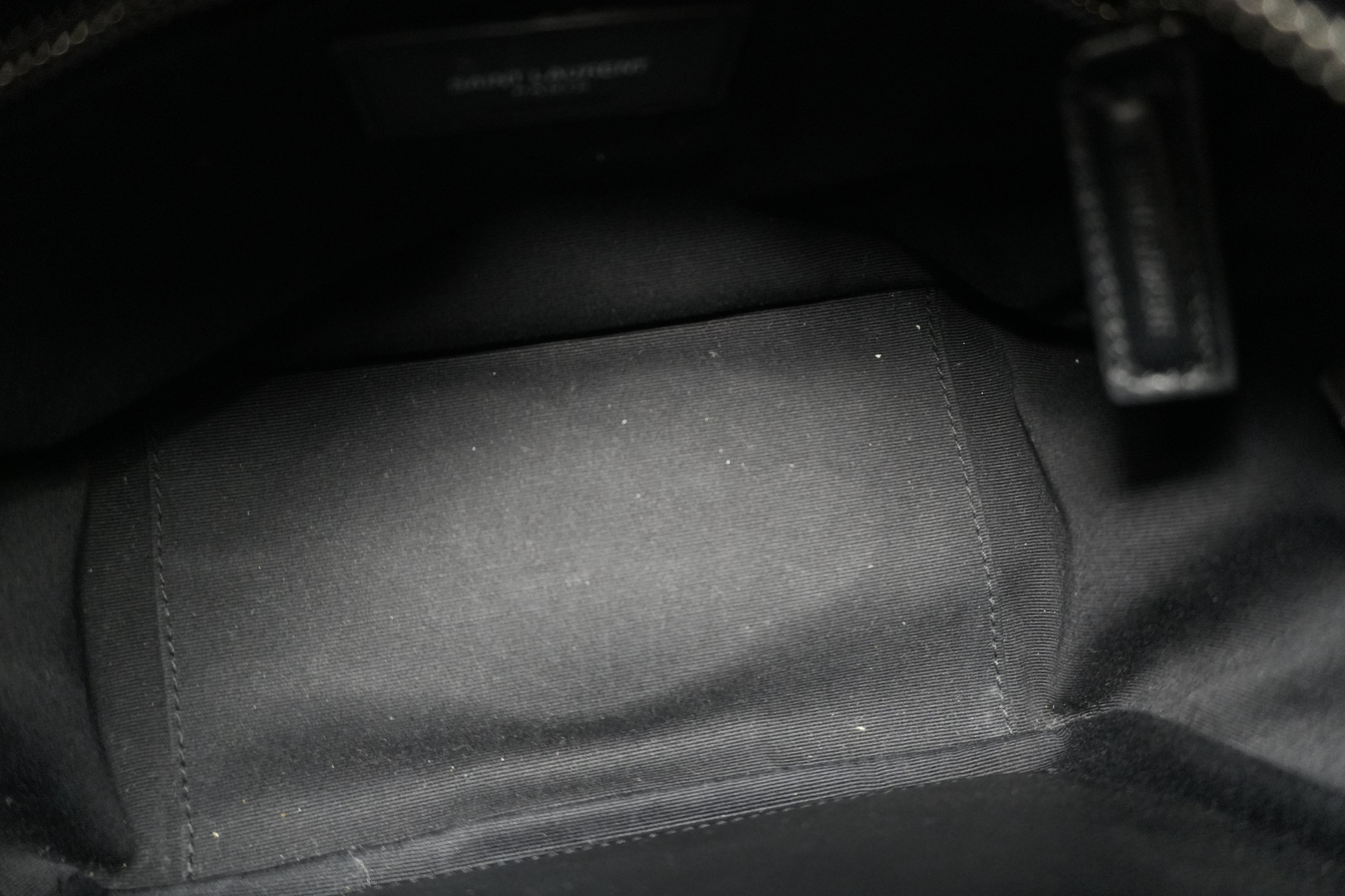 Pre-owned Saint Laurent Loulou Bowling Chain Shoulder Bag Black