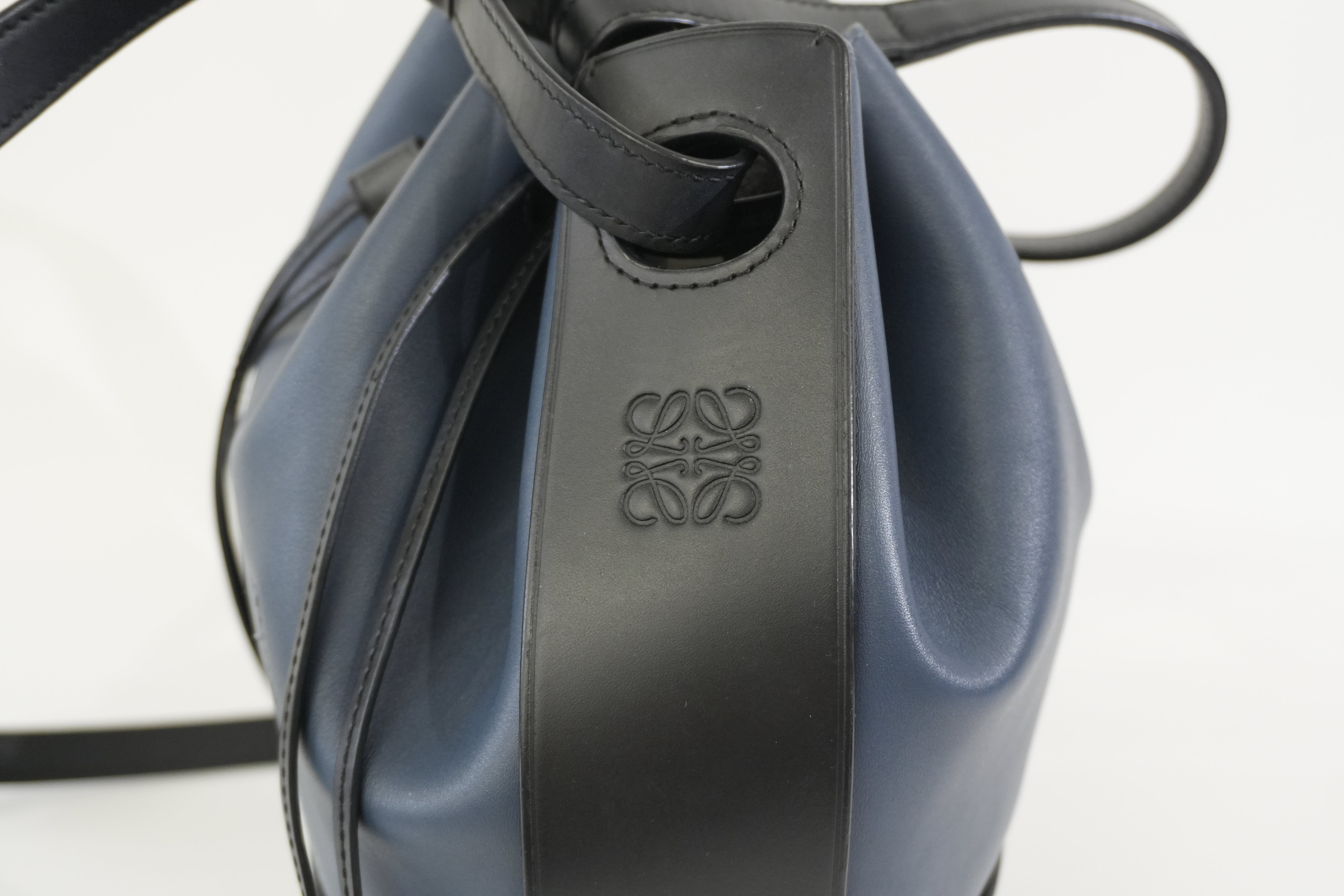 Pre-owned Loewe Hammock Shoulder Bag Navy Blue