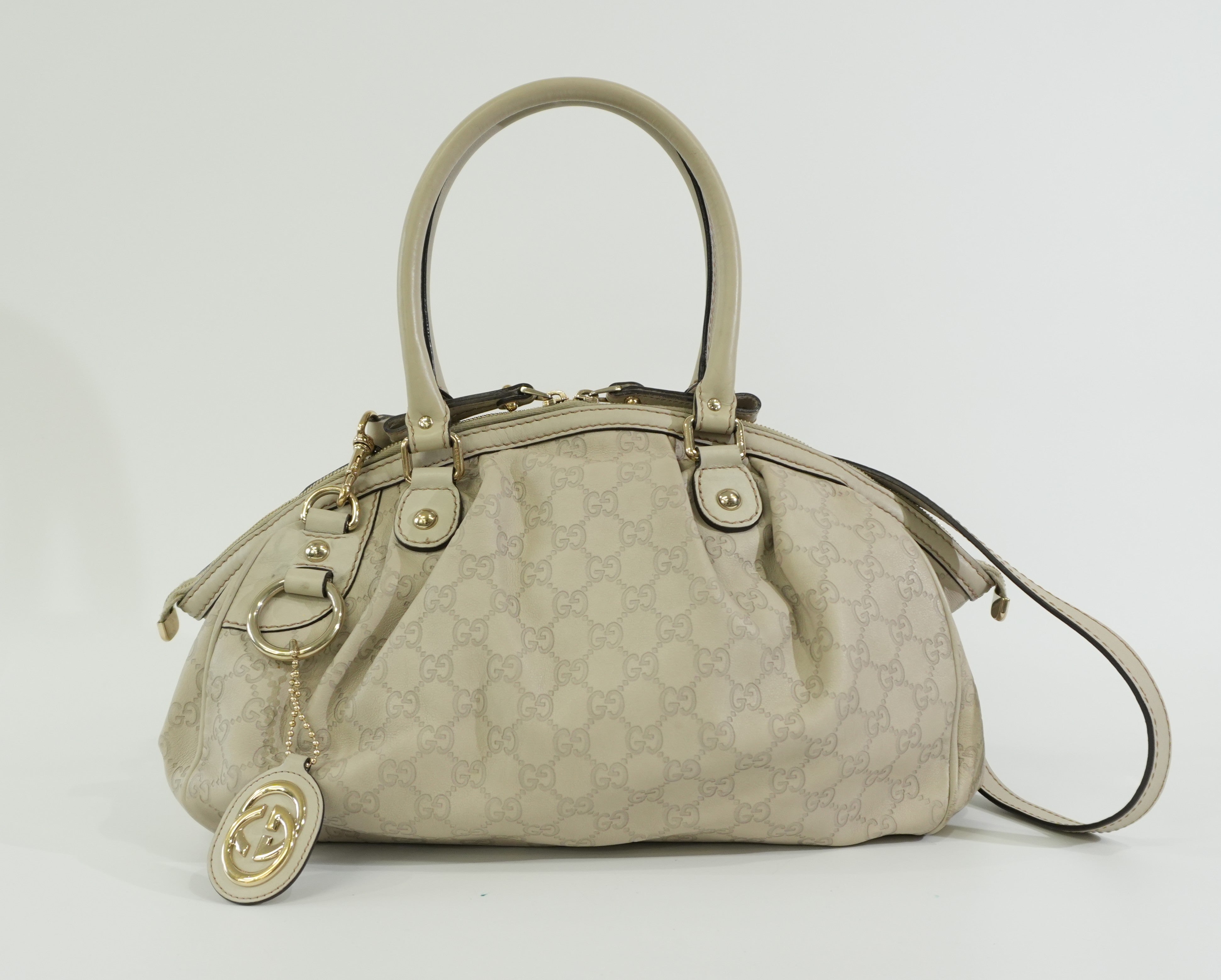 Pre-owned Gucci Two Way Sukey Shoulder Bag Ivory