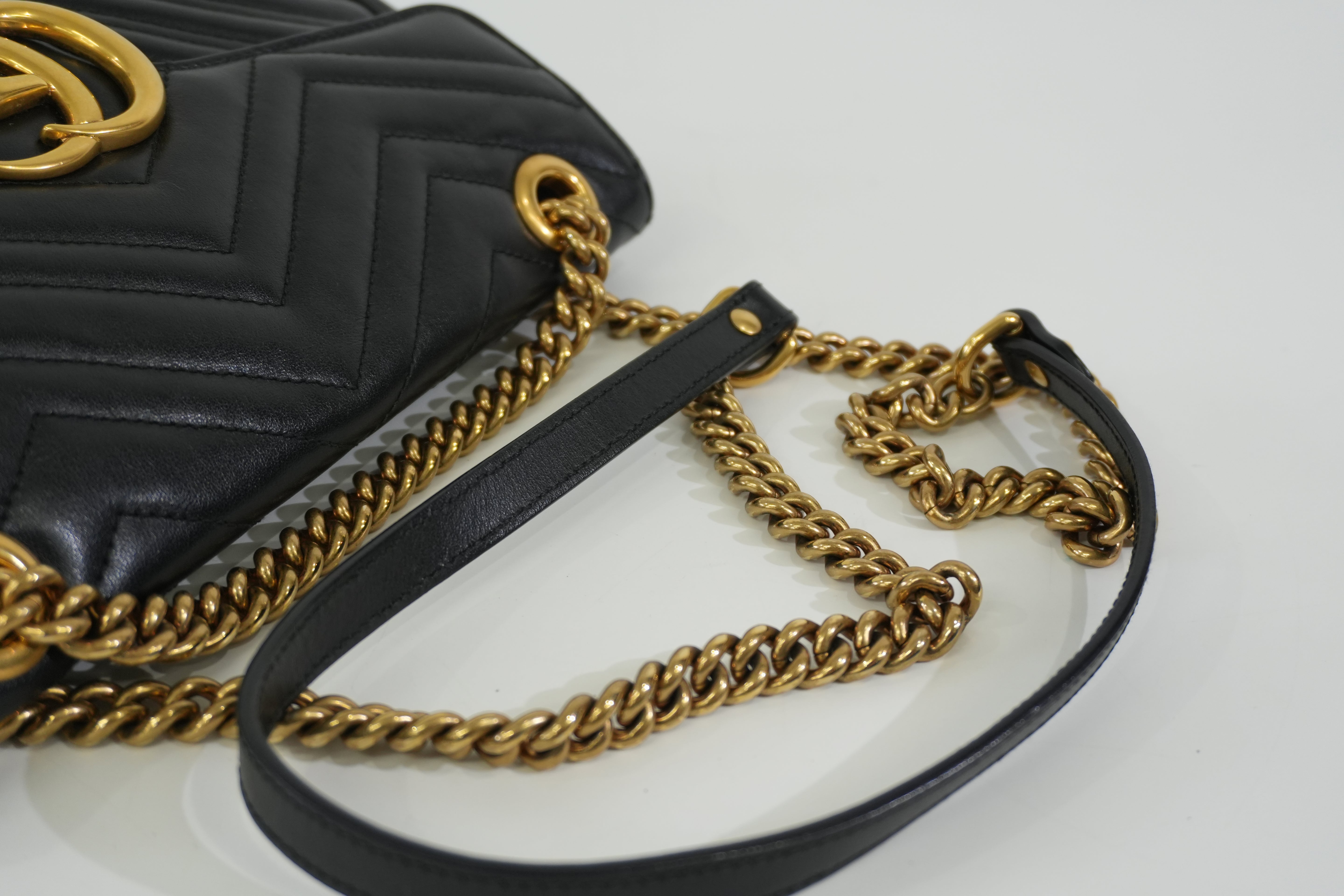 Pre-owned Gucci Marmont Shoulder Bag Black