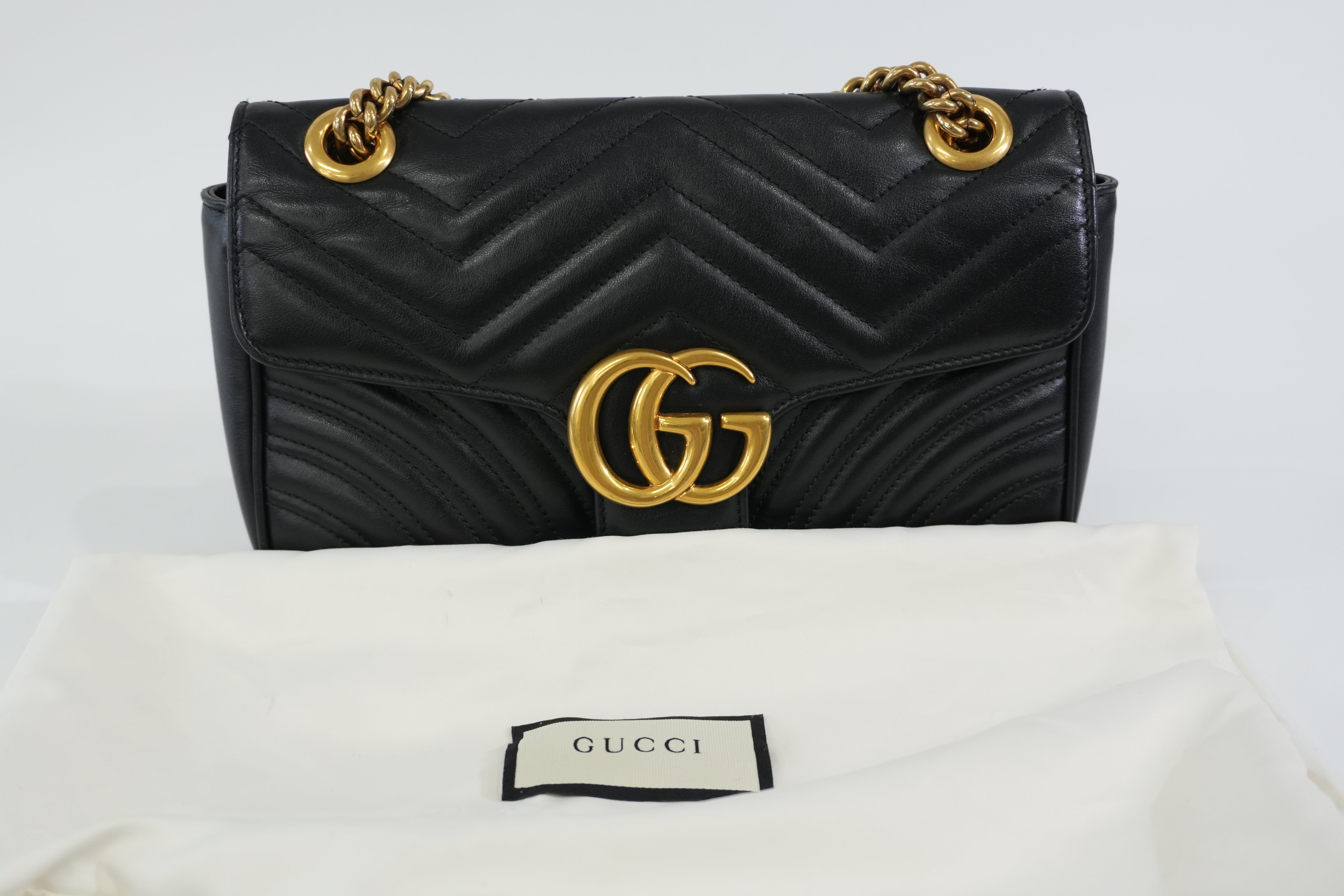 Pre-owned Gucci Marmont Shoulder Bag Black