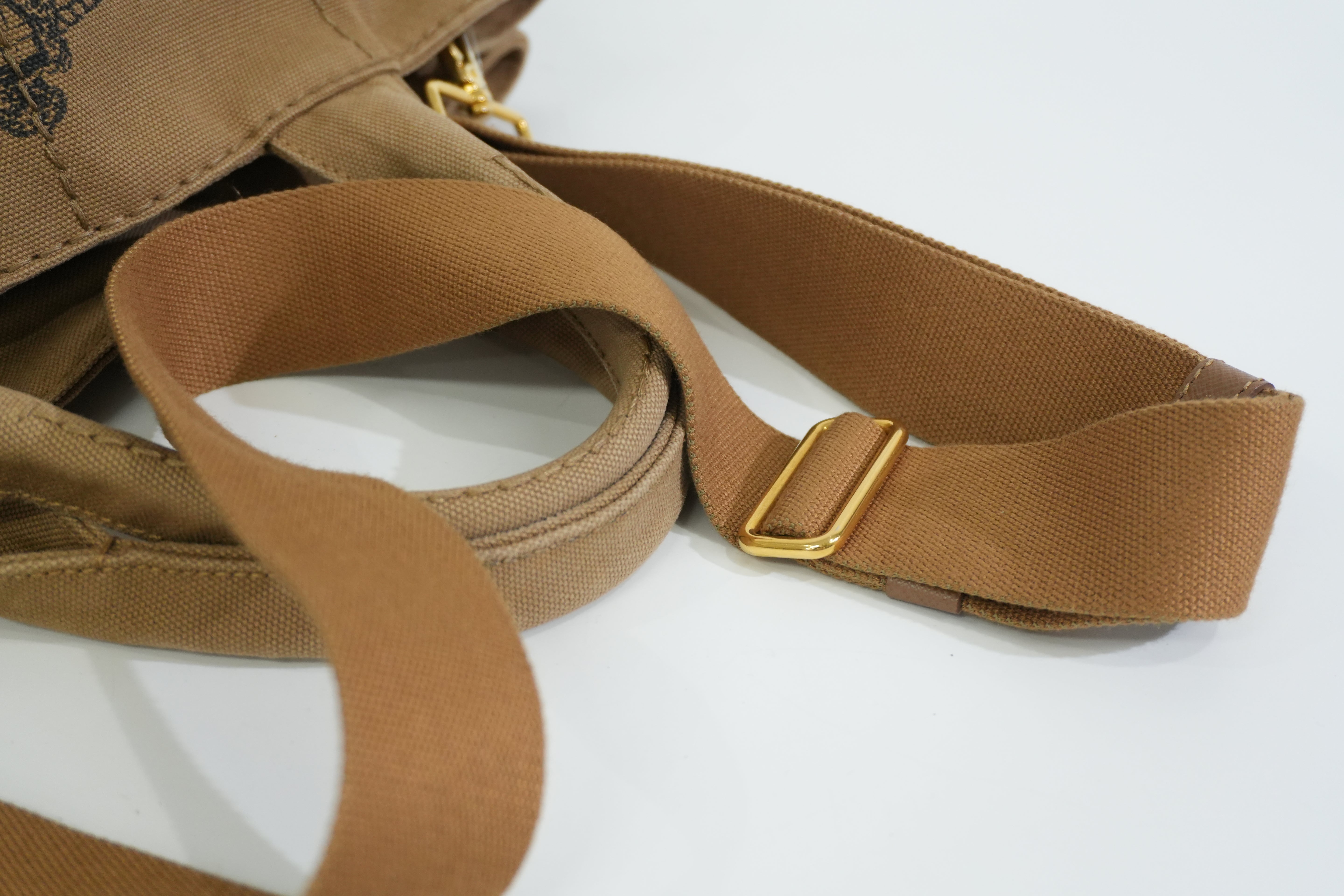 Pre-owned Prada Two Way Canapa Shoulder Bag Brown