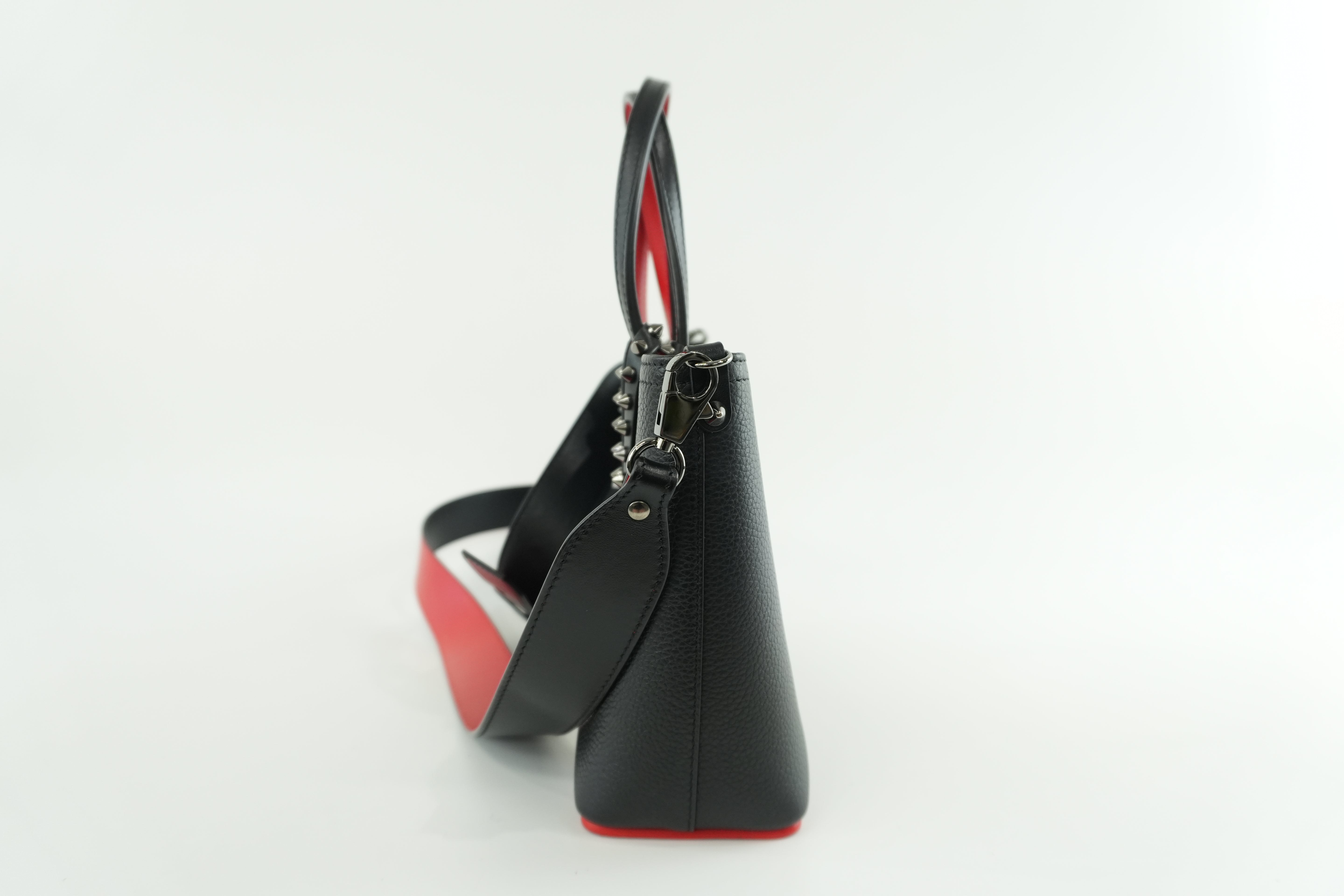 Christian Louboutin Small Cabata Two Way Shoulder Bag Black Used