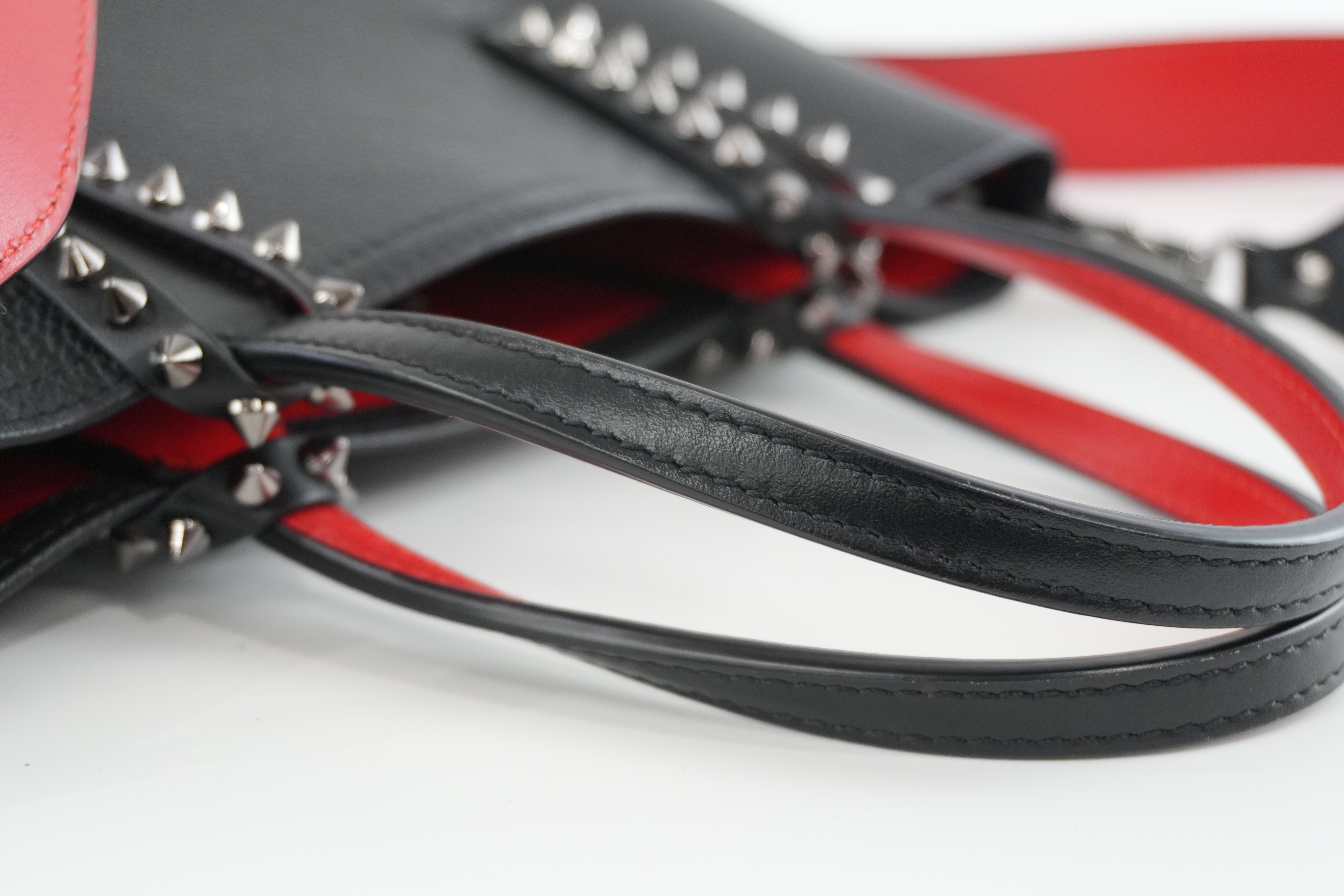 Christian Louboutin Small Cabata Two Way Shoulder Bag Black Used