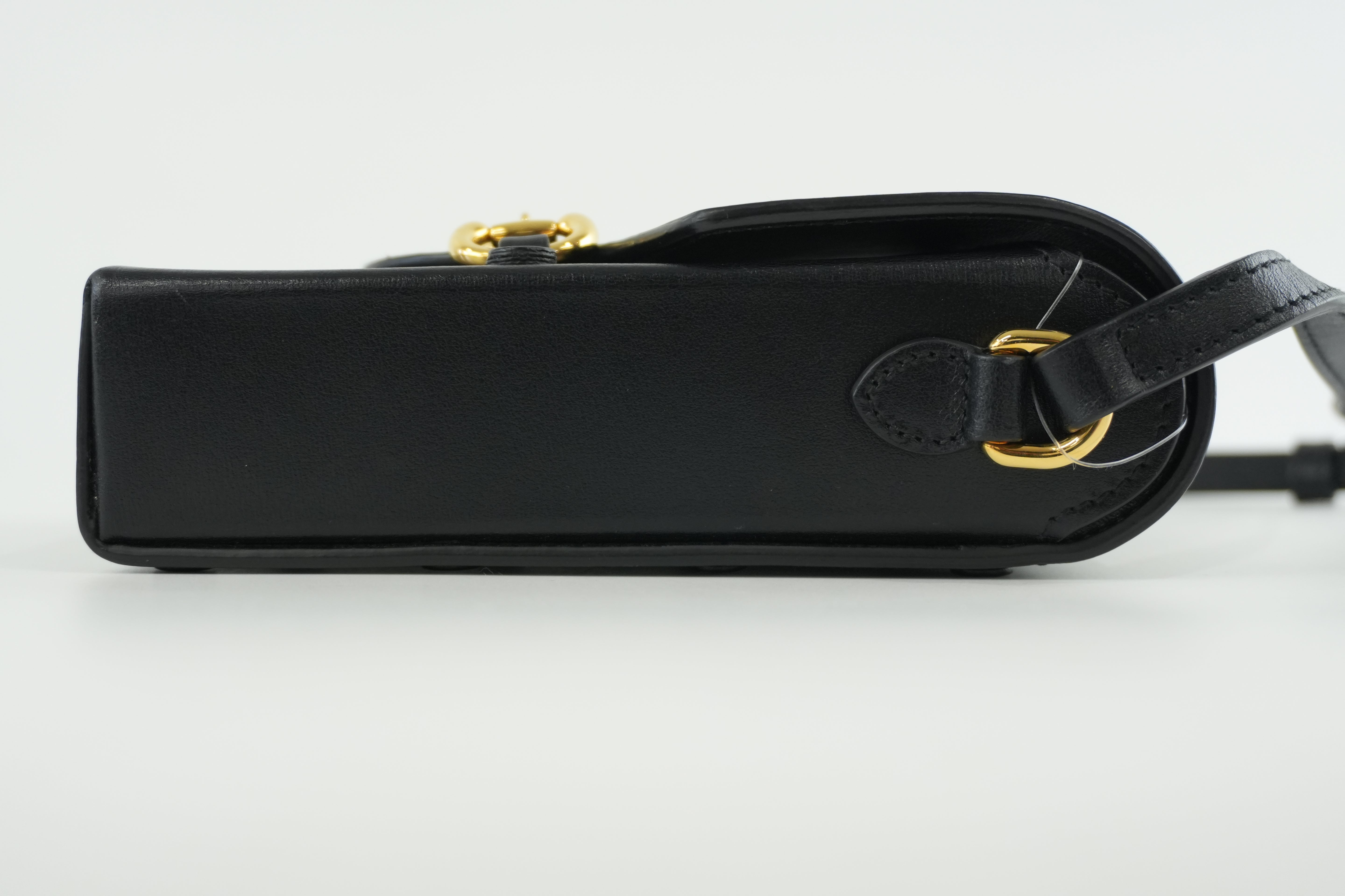 Gucci Horsebit Shoulder Bag Black Used