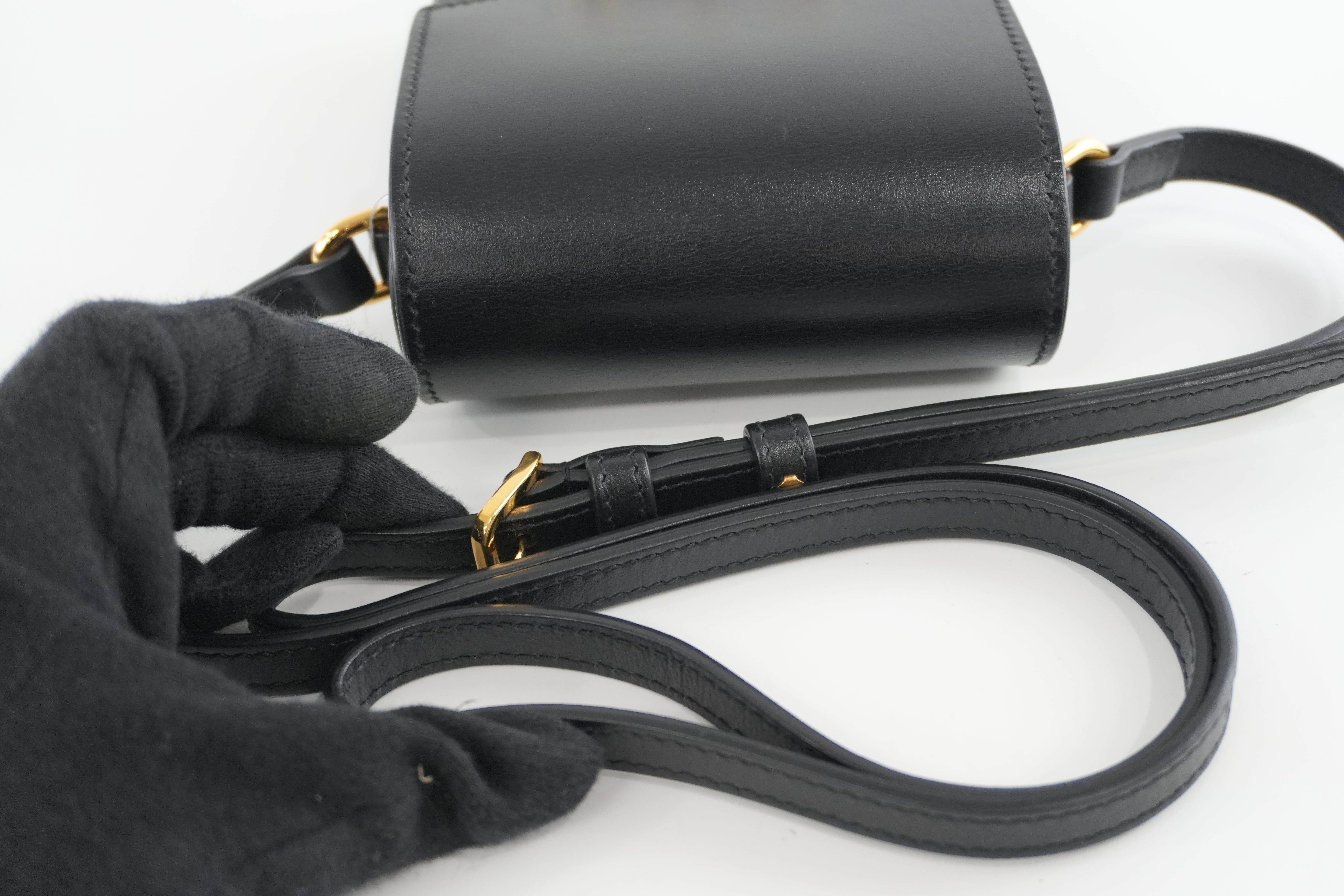Gucci Horsebit Shoulder Bag Black Used