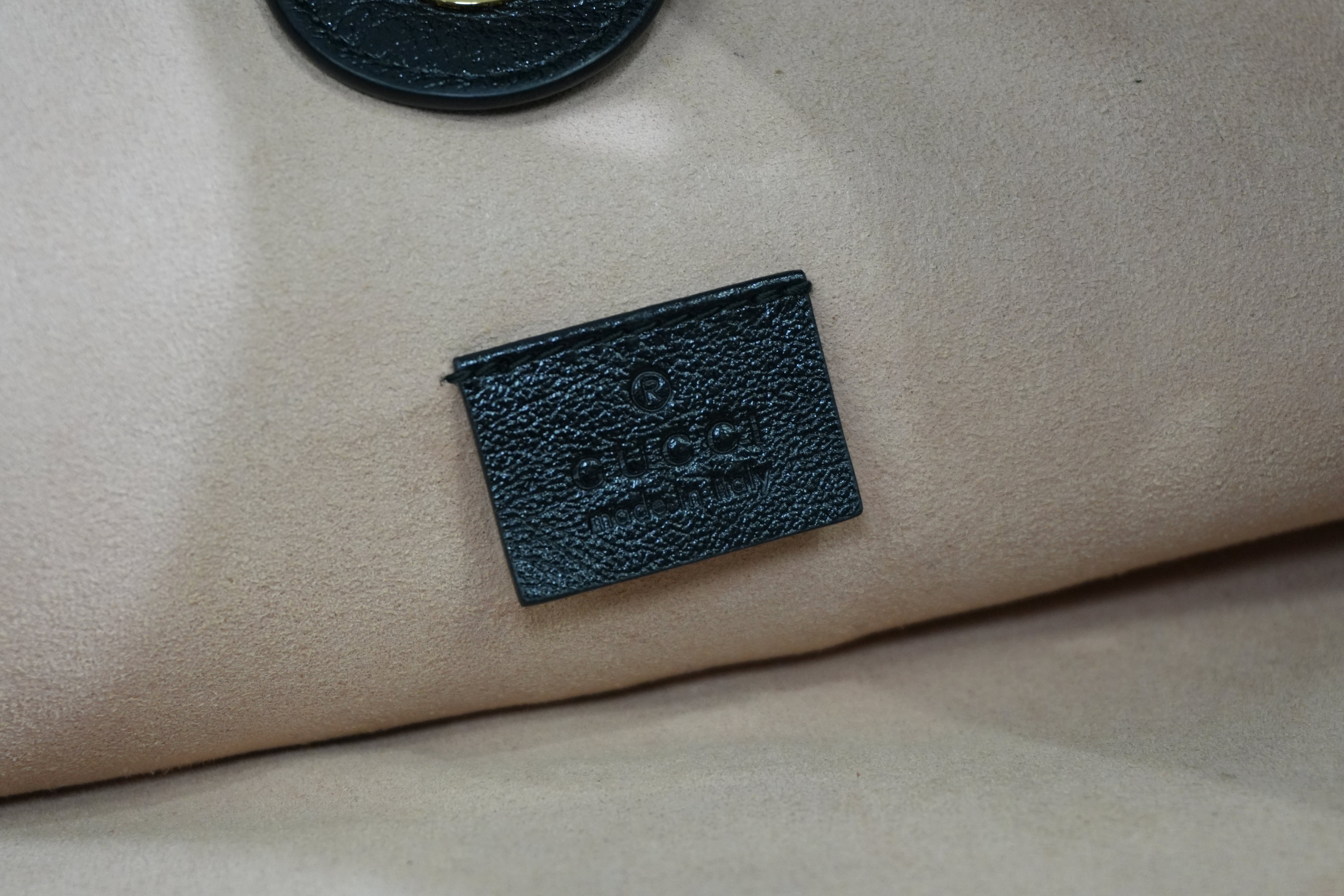 Pre-owned Gucci Rajah Large Tote Bag Black