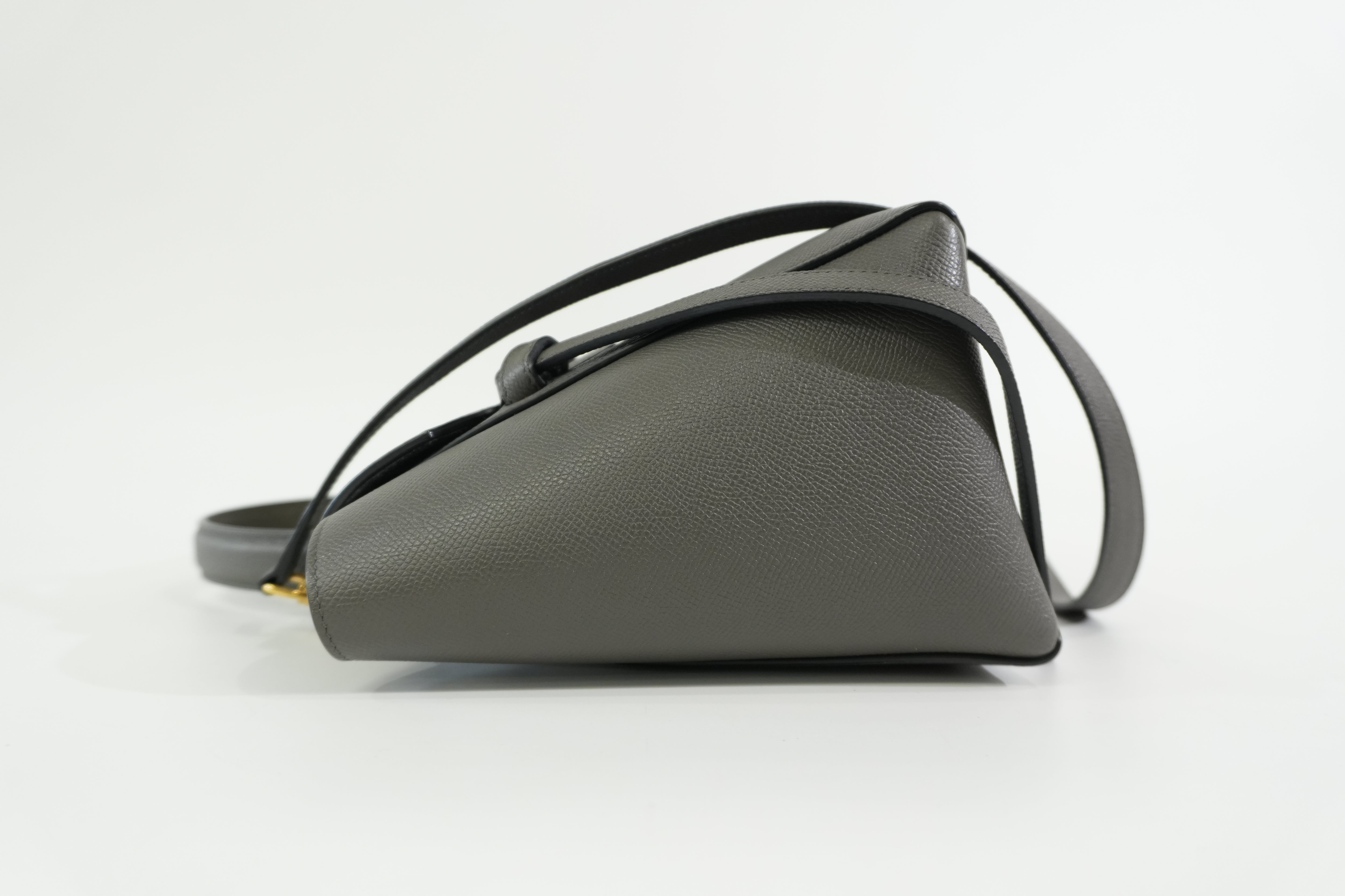 Pre-owned Celine Two Way Mini Belt Shoulder Bag Gray