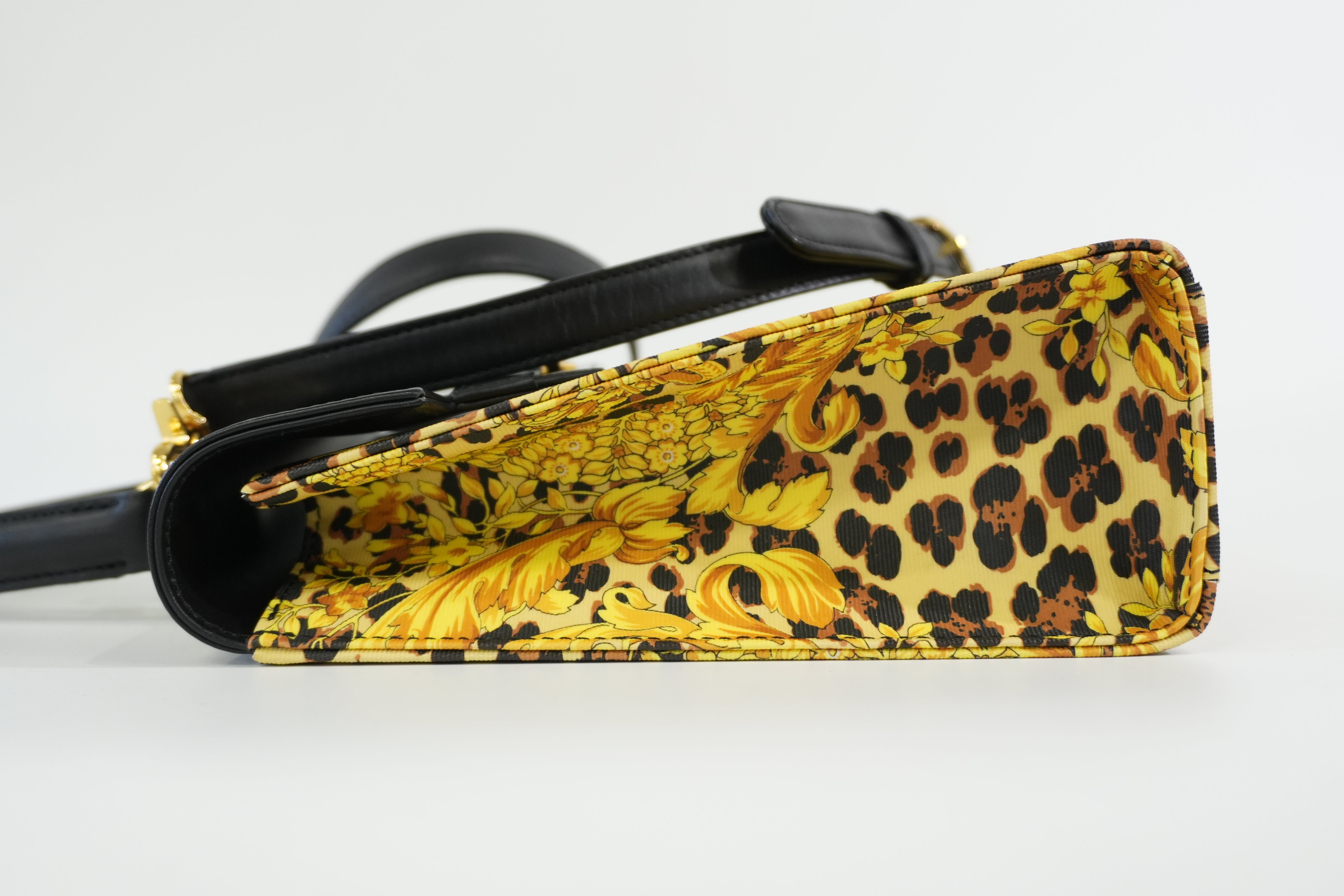 Pre-owned Versace Two Way Shoulder Bag Yellow