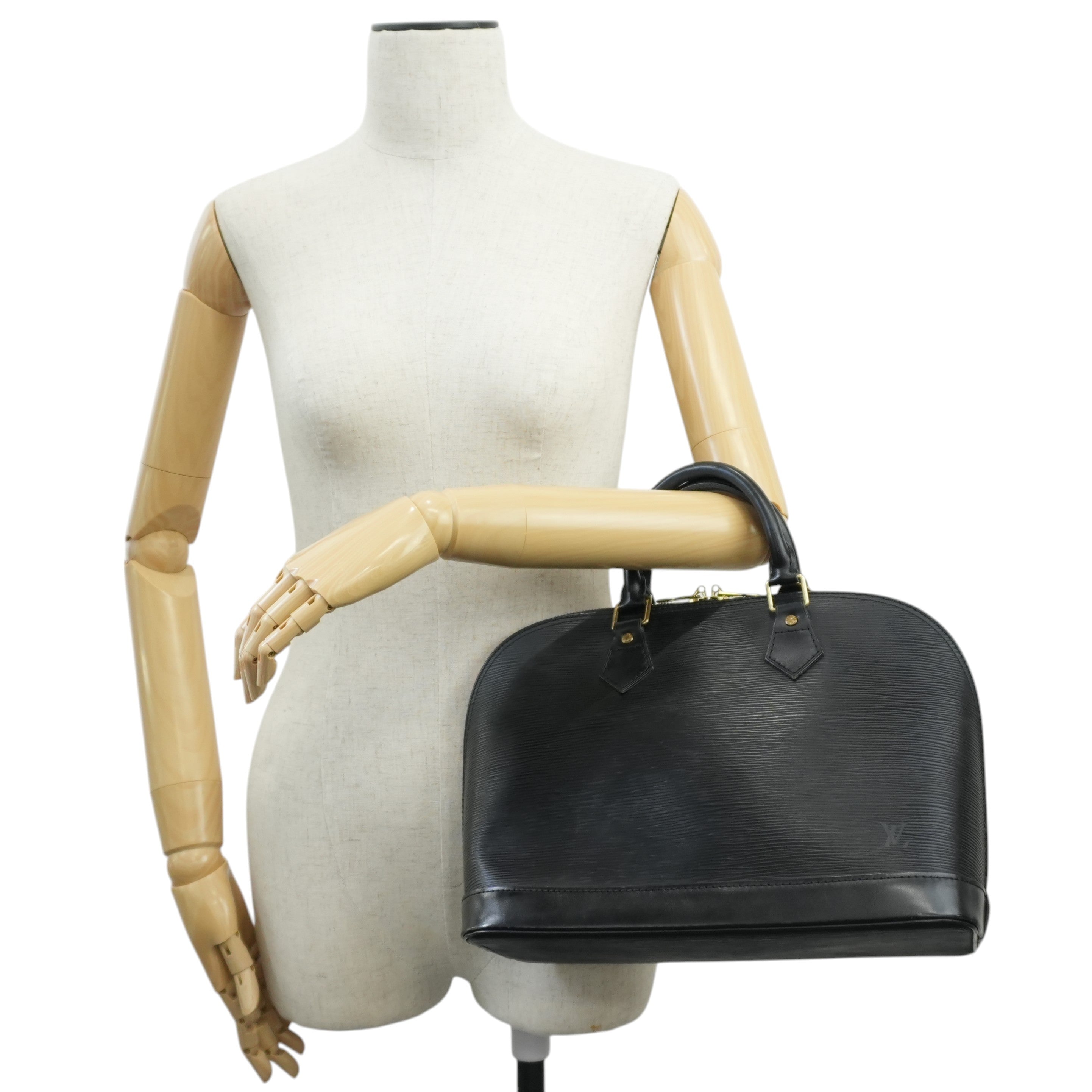 Louis Vuitton Epi Alma Handbag Black Used