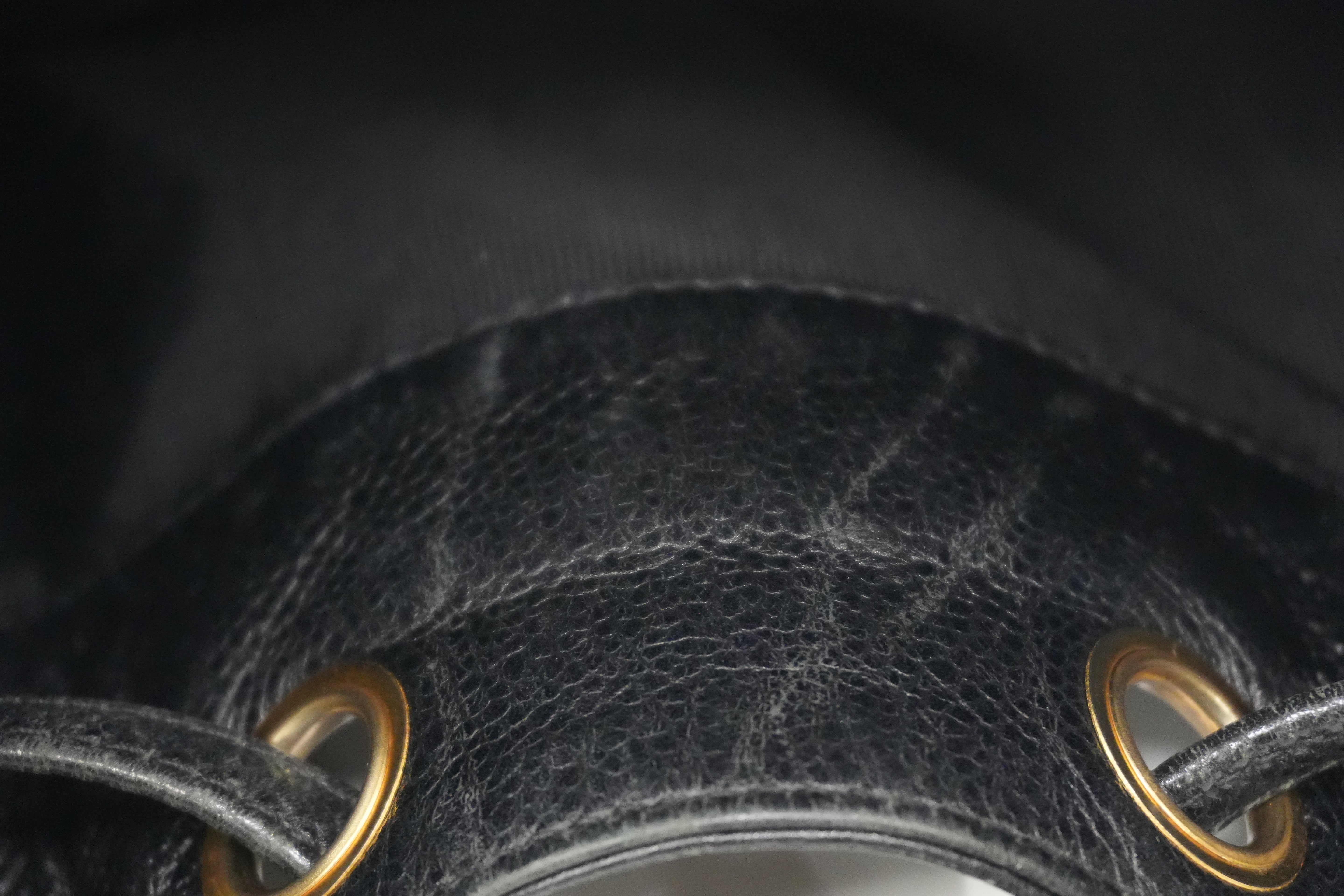 Chanel Caviar Shoulder Bucket Bag Black Used