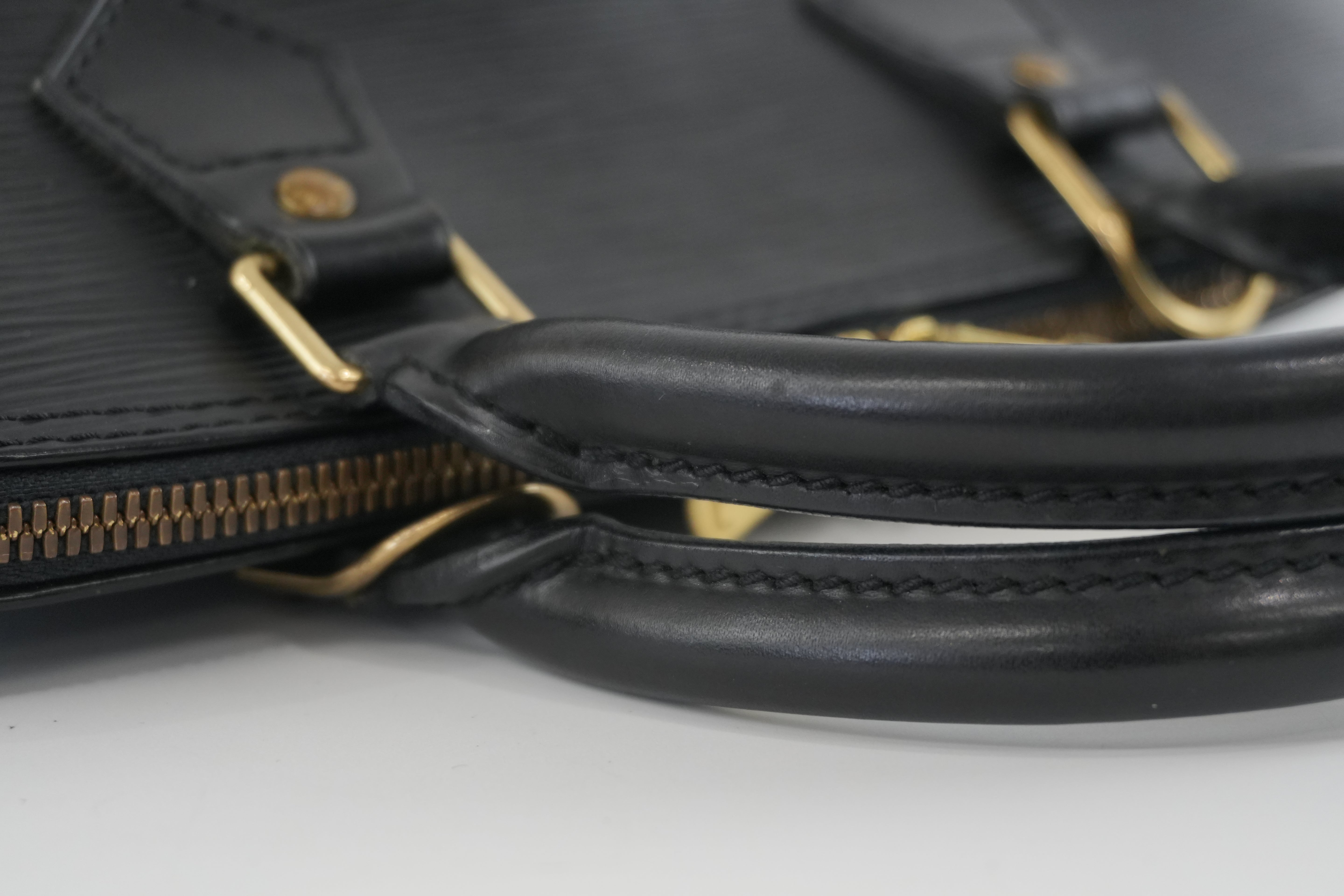 Louis Vuitton Epi Alma Handbag Black Used