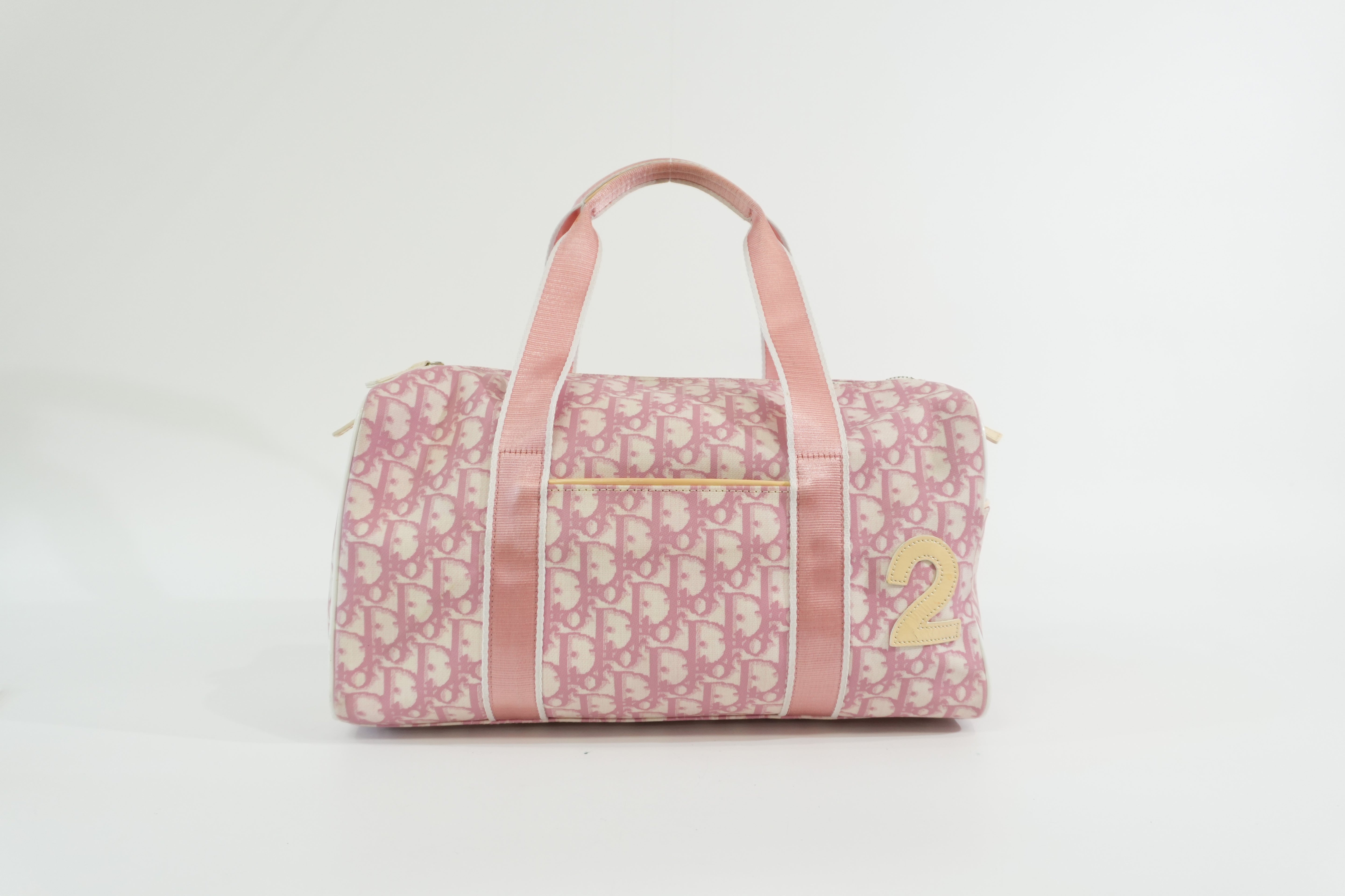 Pre-owned Dior Oblique Handbag Pink