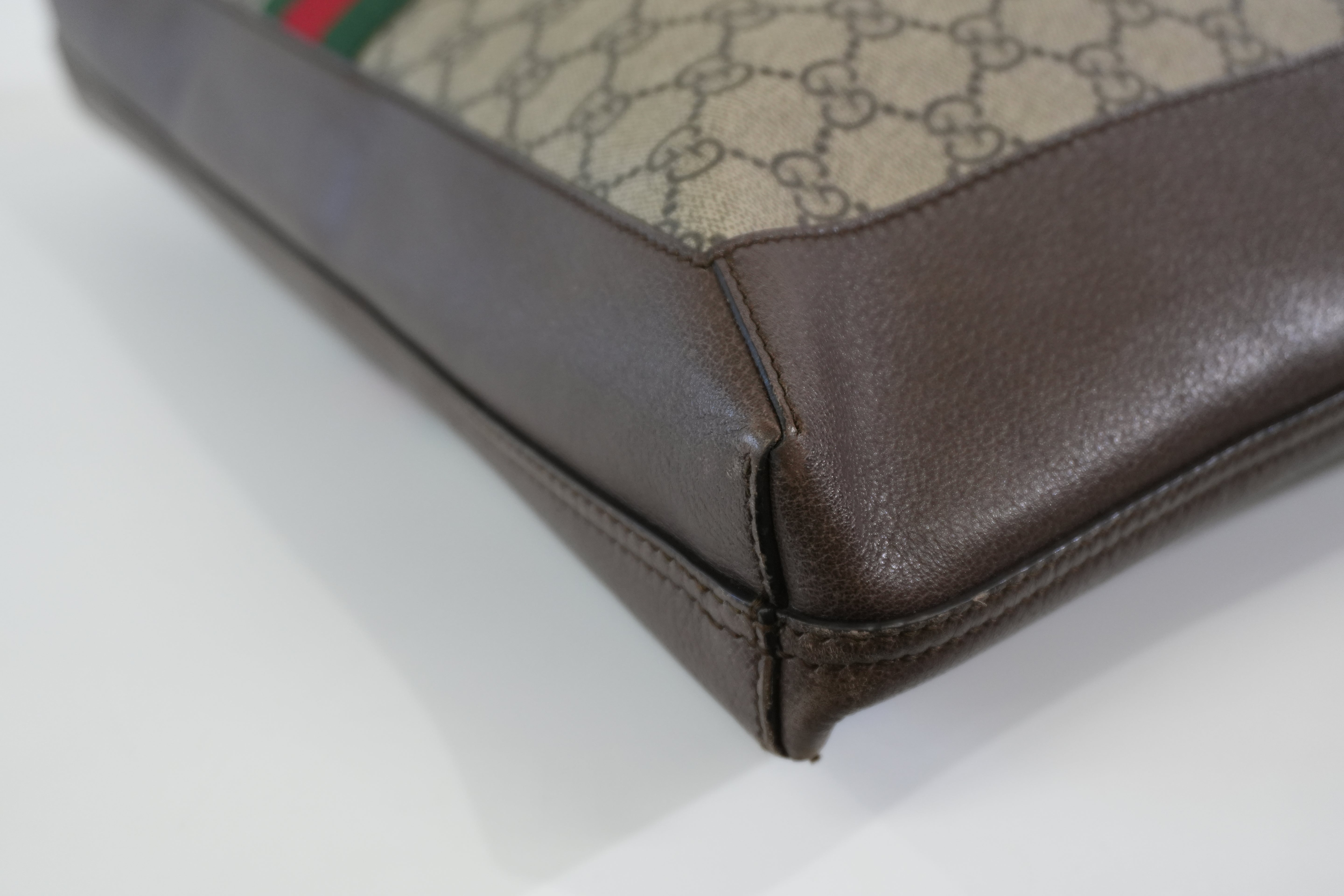 Pre-owned Gucci Ophidia Vertical Tote Bag Brown