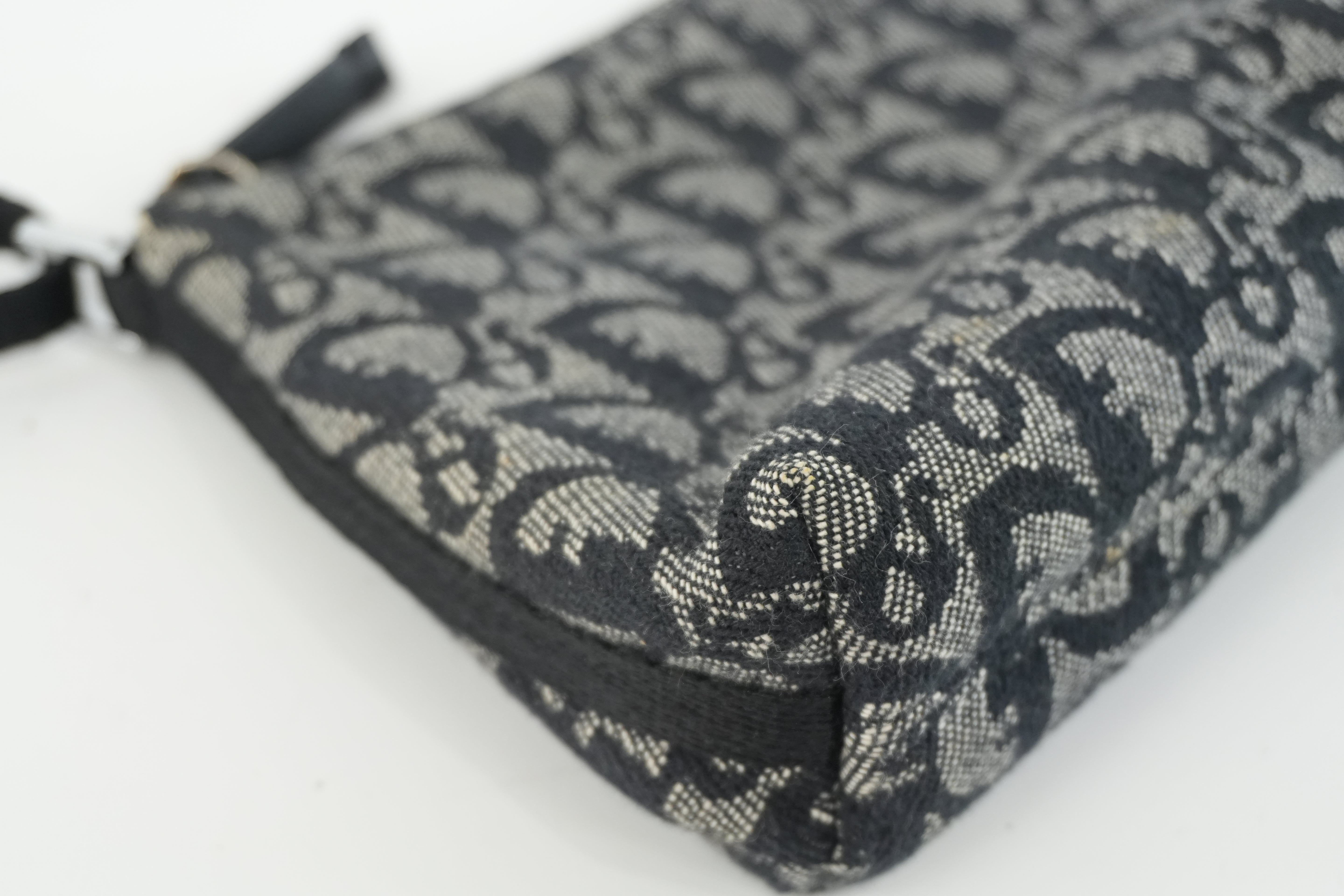 Christian Dior Canvas Trotter Handbag Black Used