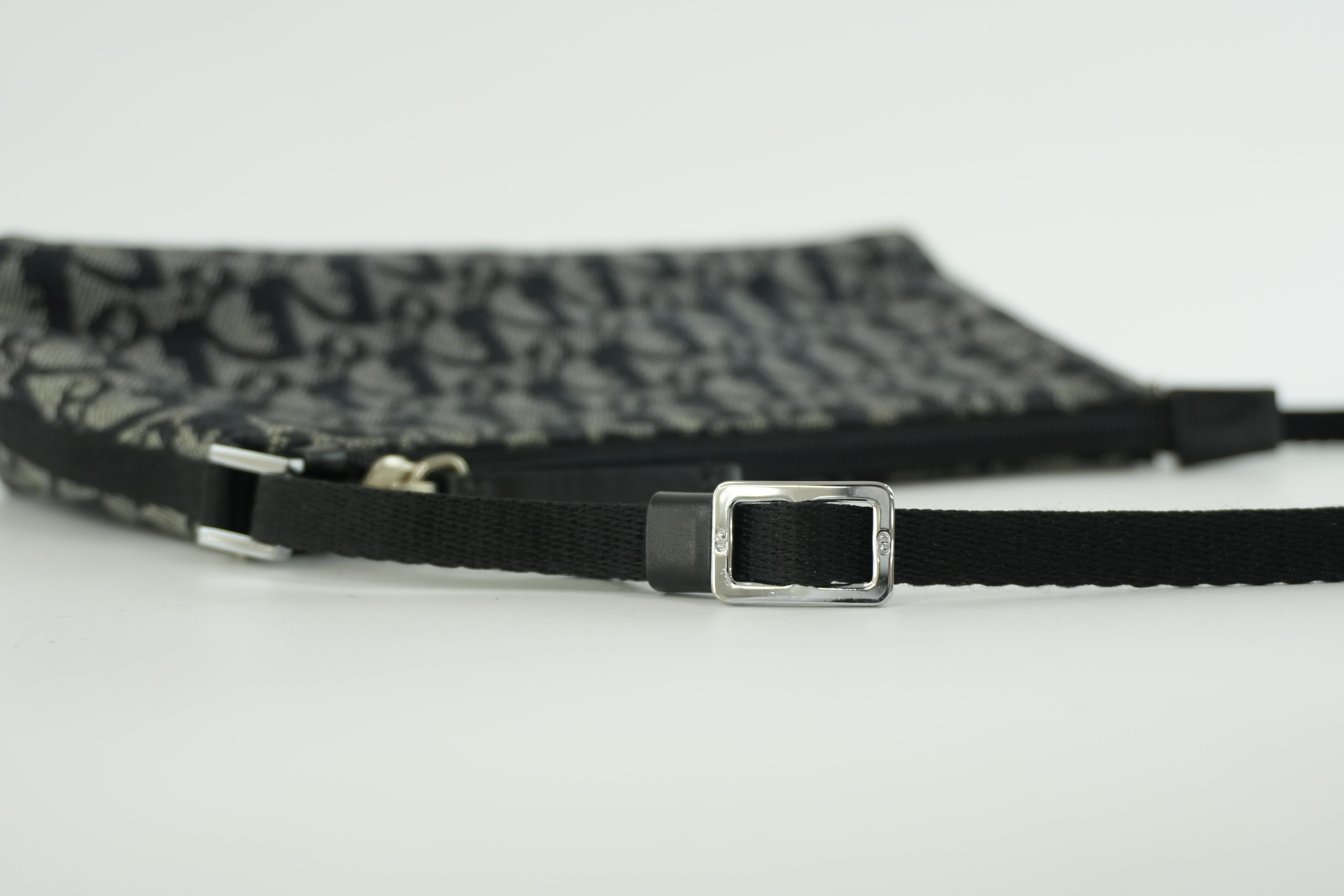 Christian Dior Canvas Trotter Handbag Black Used