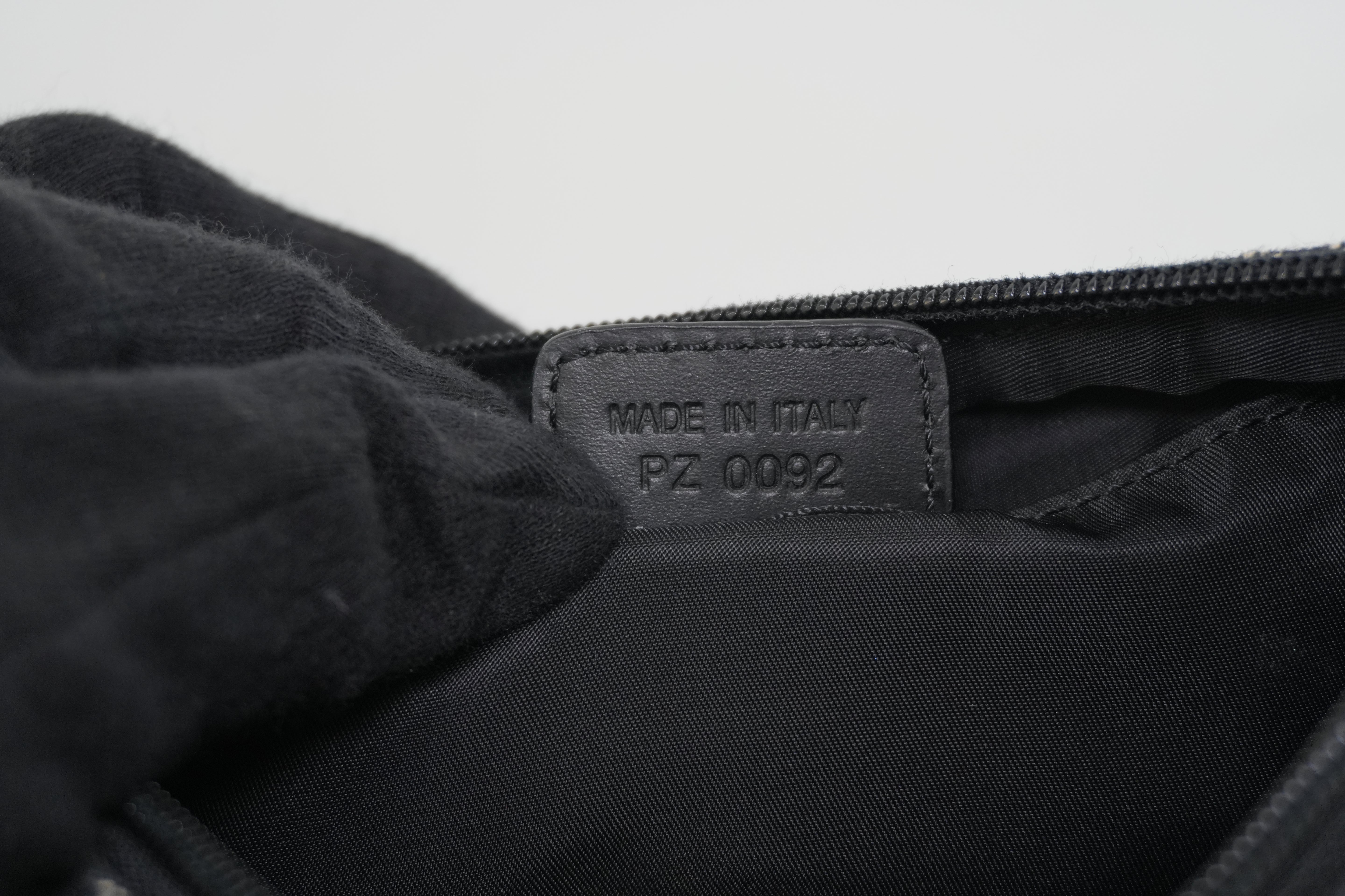Christian Dior Canvas Trotter Handbag Black Used