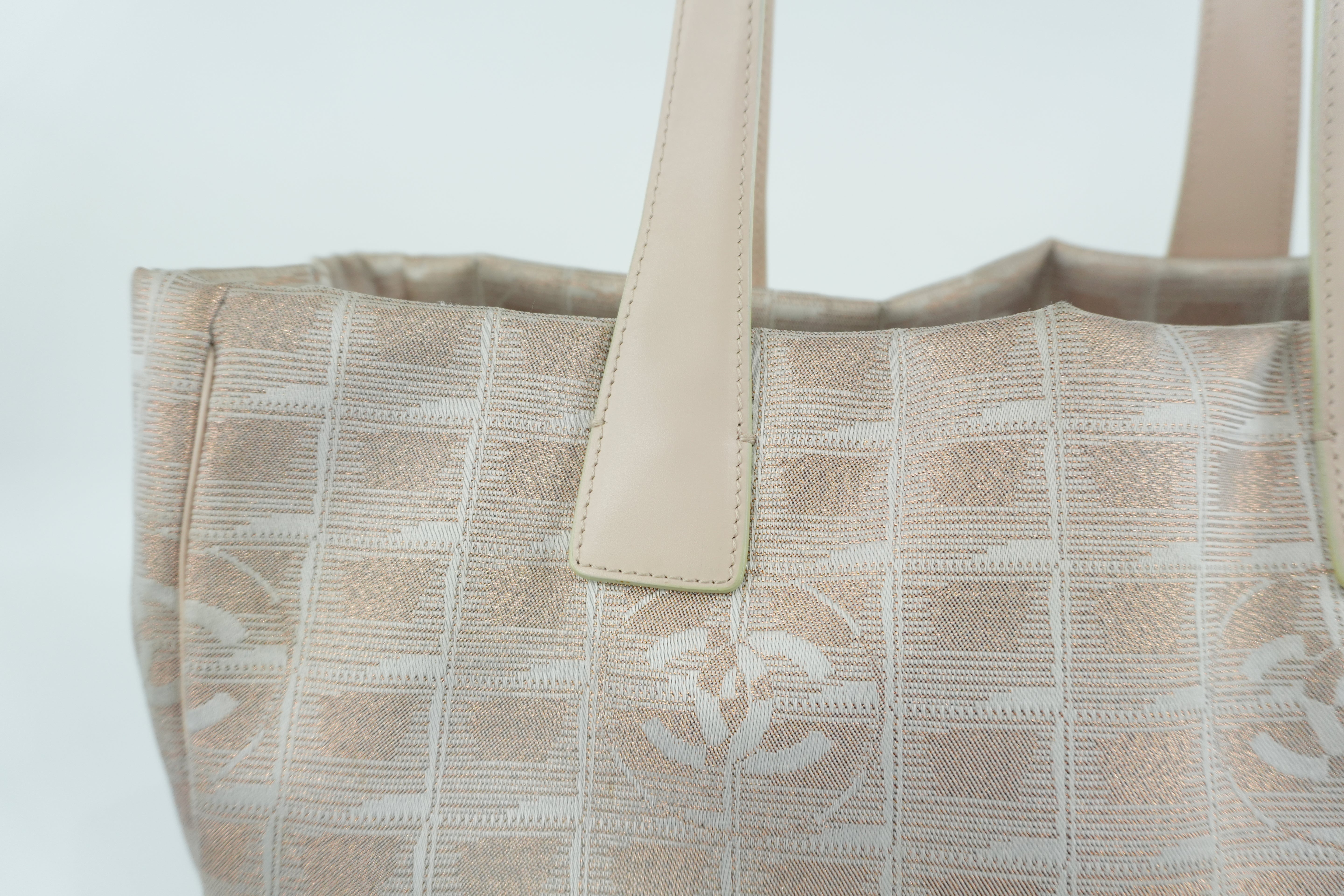 Chanel New Travel Line Tote MM Pink Nylon Used