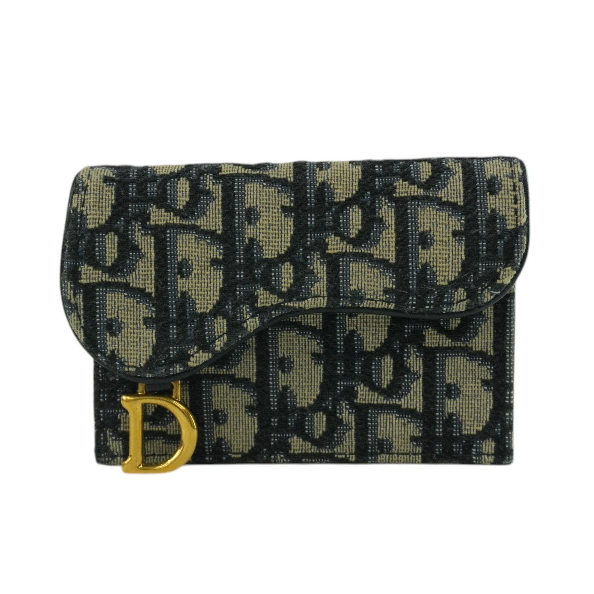 Christian Dior Card Case Blue Used