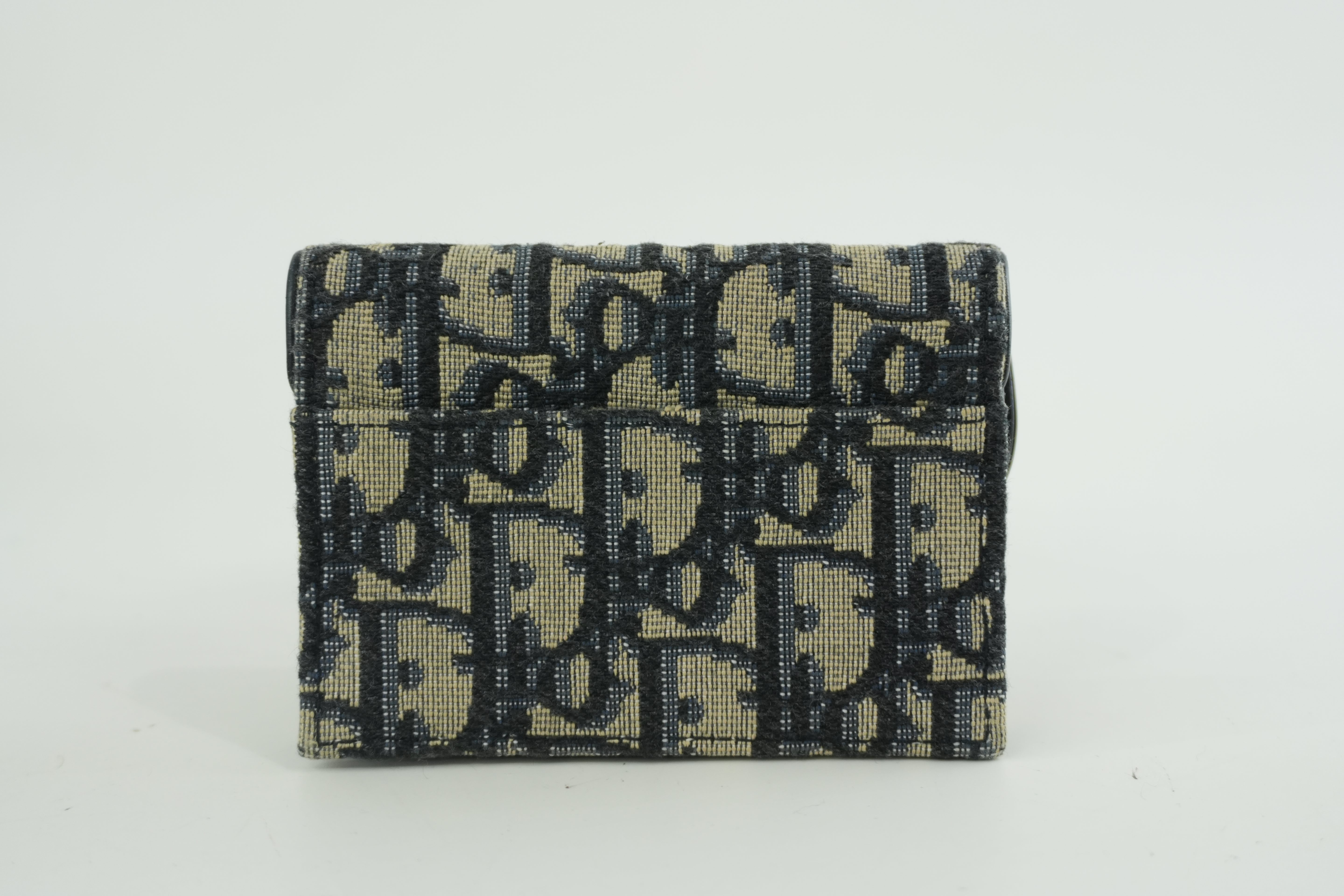 Christian Dior Card Case Blue Used